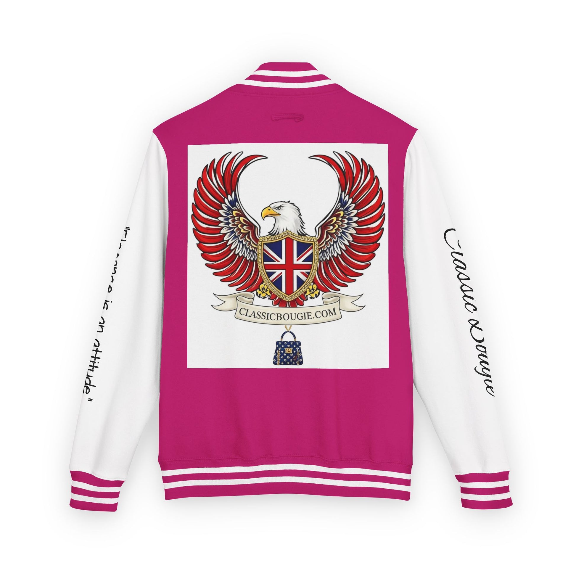 Classic British Eagle Letterman Jacket, Vintage Style, Unisex Outerwear, Statement Piece, Sports Wear, Casual Fashion