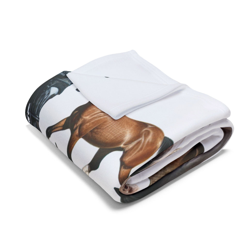 Cozy Horse Art Fleece Blanket | Equine Decor, Gift for Horse Lovers, Animal Lovers, Home Comfort, Kids Room