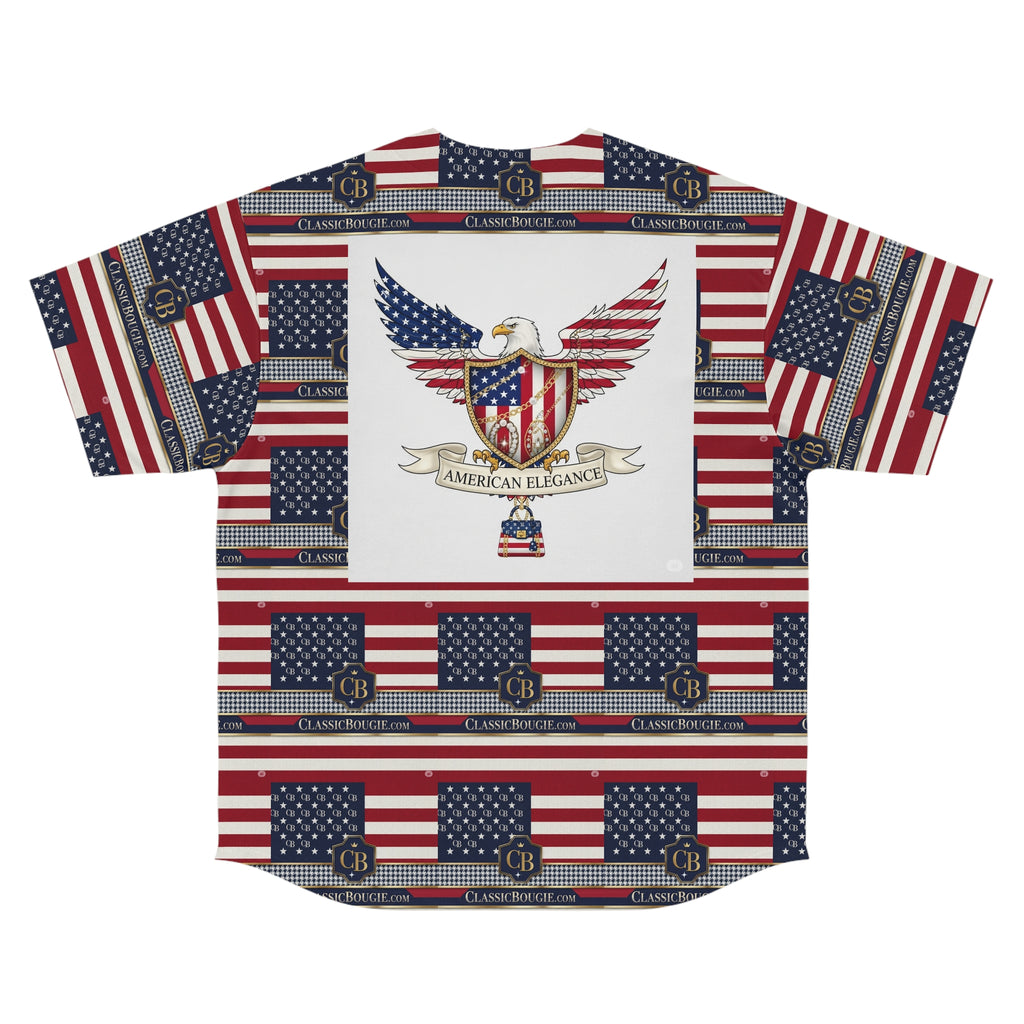 Patriotic Men's Baseball Jersey, Casual Summer Wear, Independence Day Shirt, USA Flag Jersey, Outdoor Sports Apparel