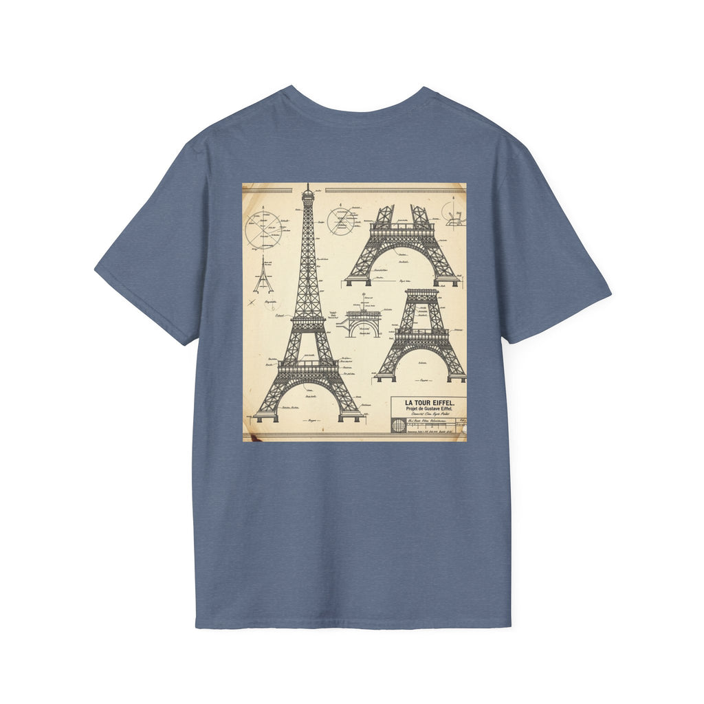 Eiffel Tower Unisex Softstyle T-Shirt, Fashion Tee for Travelers, Parisian Vibe, Great for Gifts, Casual Wear, Holiday Apparel