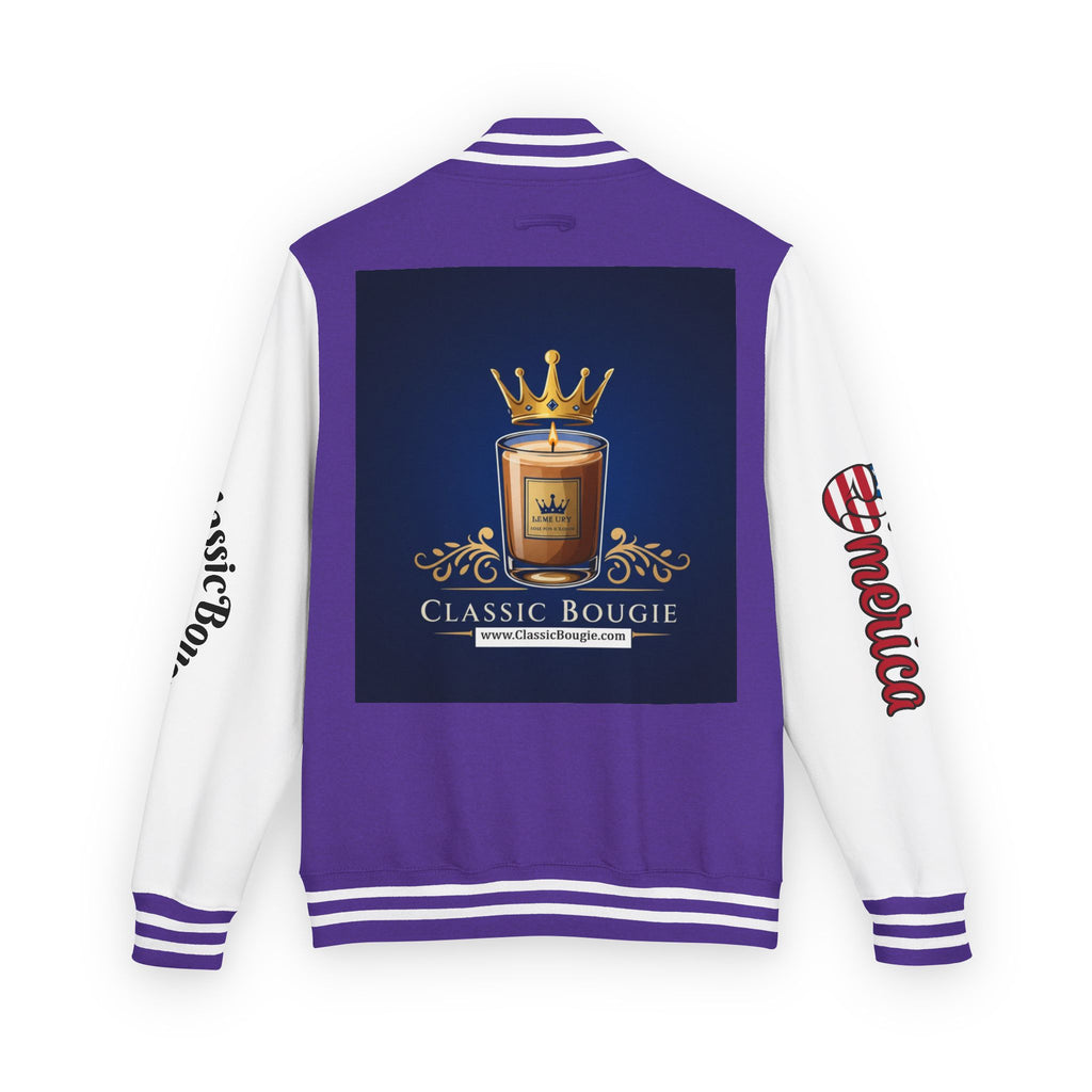 Classic Bougie Unisex Heavyweight Letterman Jacket - Vintage Style, Casual Wear, Trendy Outerwear, College Spirit, Gift for Him/Her