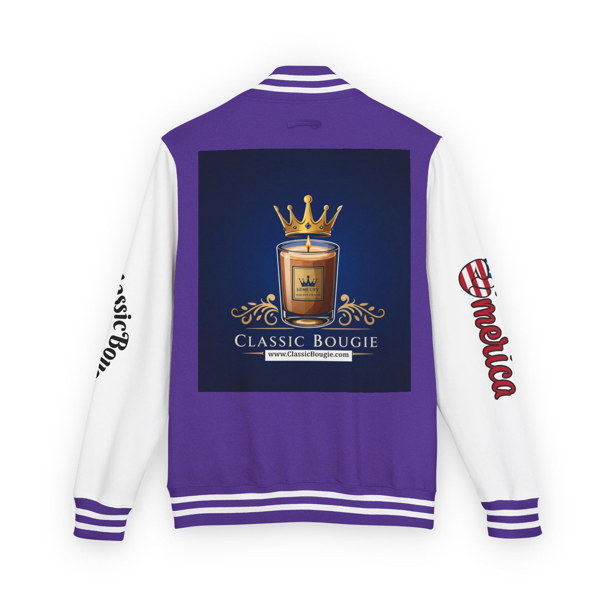 Classic Bougie Unisex Heavyweight Letterman Jacket - Vintage Style, Casual Wear, Trendy Outerwear, College Spirit, Gift for Him/Her