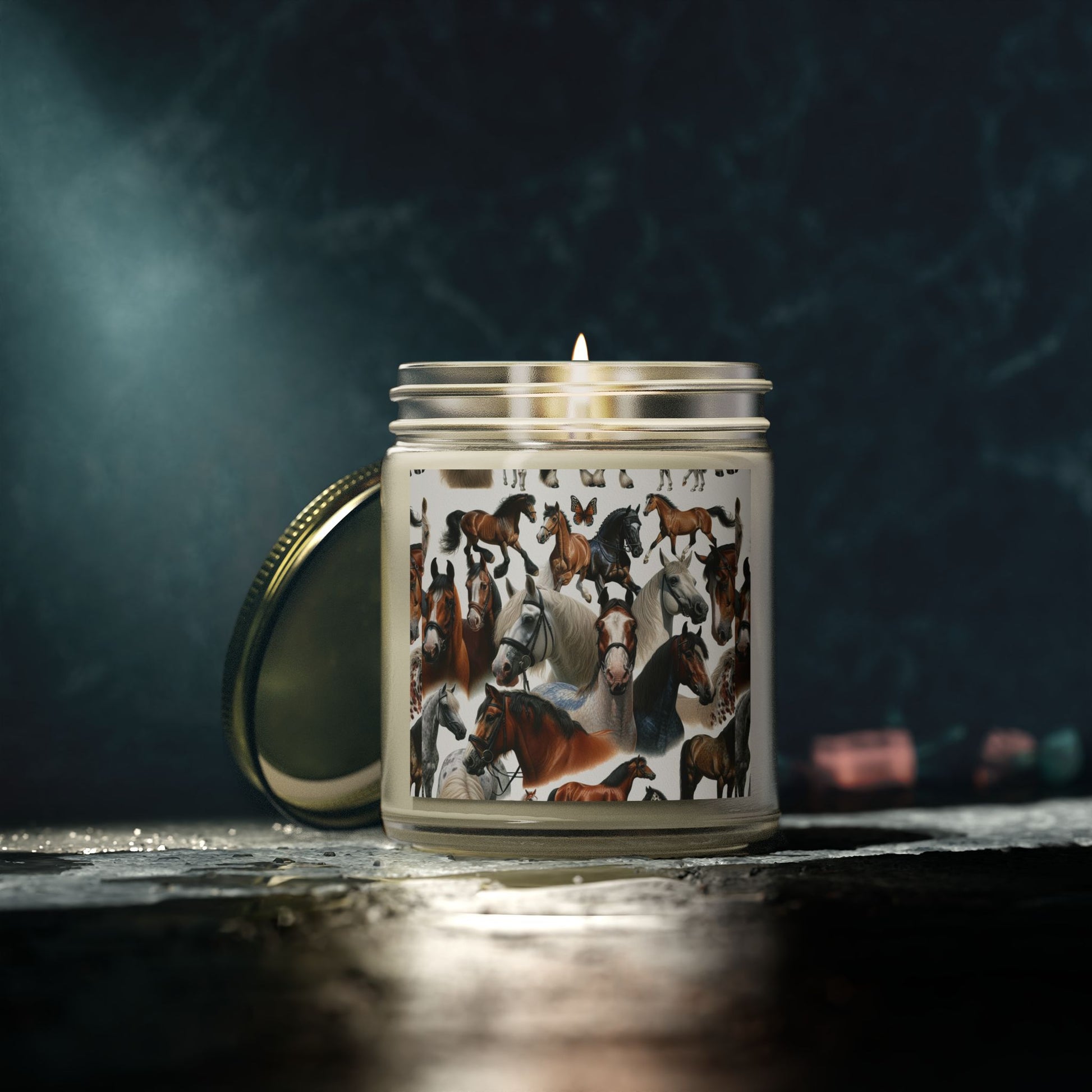 Scented Candles with Horse Design, Cozy Home Decor, Gift for Horse Lovers, Farmhouse Candle, Aromatherapy Candle