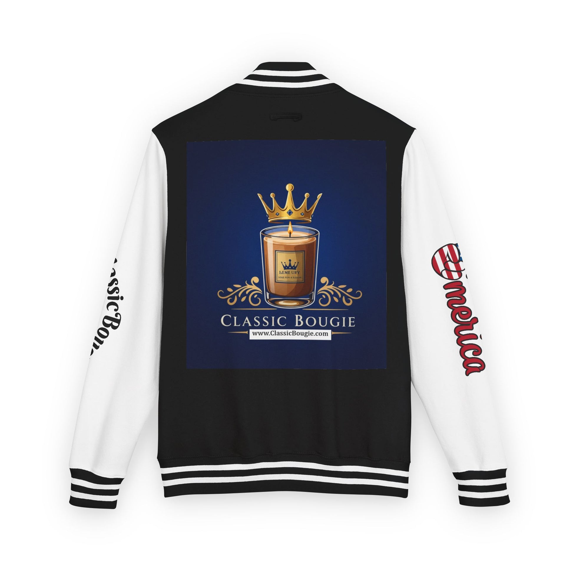 Classic Bougie Unisex Heavyweight Letterman Jacket - Vintage Style, Casual Wear, Trendy Outerwear, College Spirit, Gift for Him/Her