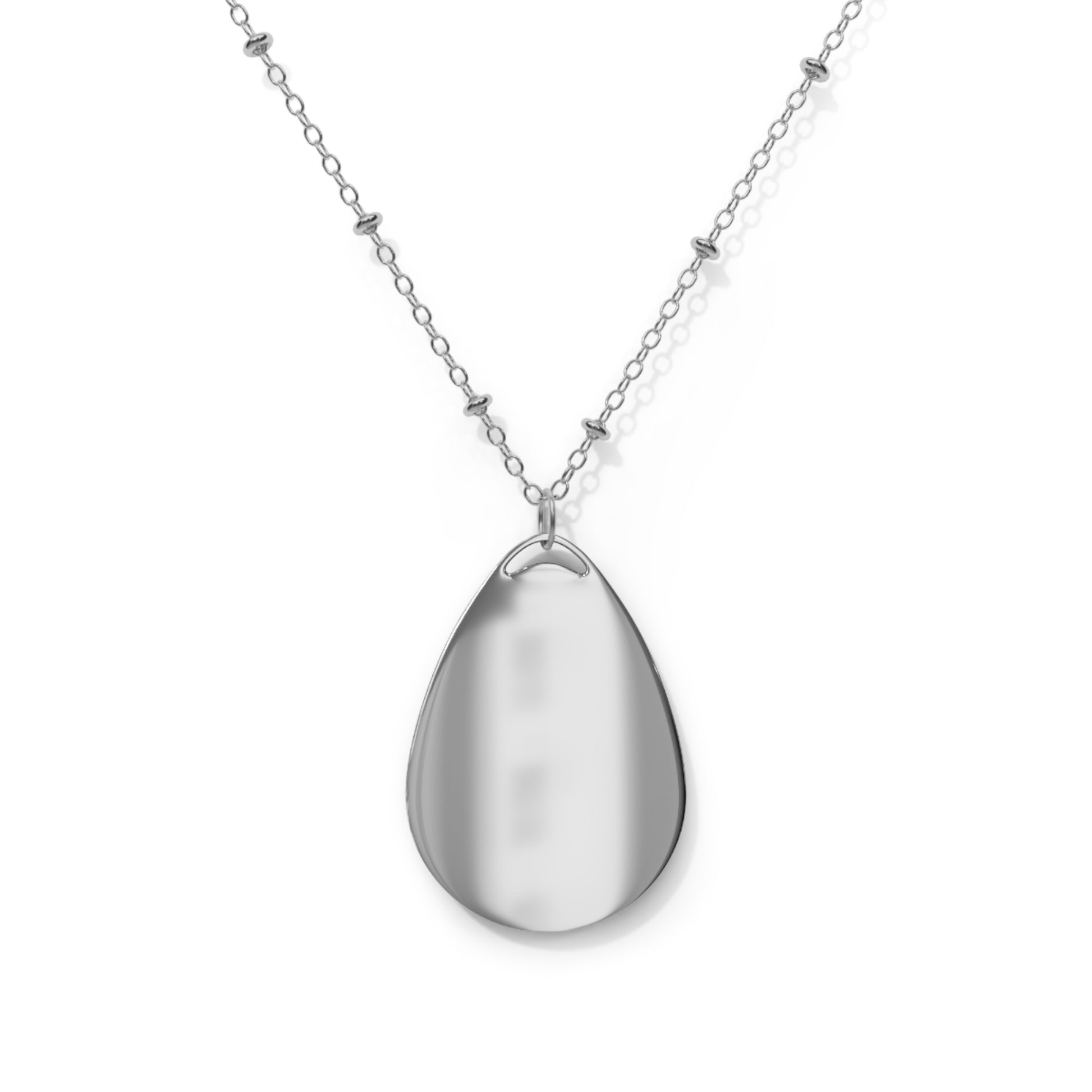 Elegant Oval Necklace, Personalized Jewelry Gift, Customizable Pendant, Unique Statement Necklace, Classic Bougie Style