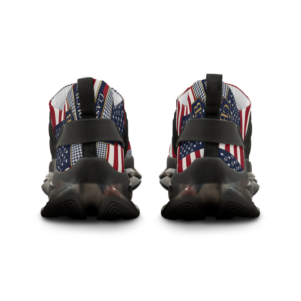 Patriotic Men's Mesh Sneakers | Casual Sport Shoes, Summer Footwear, Stylish Trainers, Comfortable Walkers, Unique Gift Idea