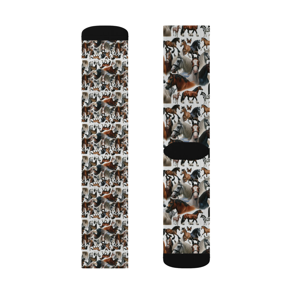 Stylish Horse-Themed Socks, Cozy Animal Socks, Gift for Dog Lovers, Fun Casual Socks, Unique Pet Lover Accessories, Special Occasion Socks