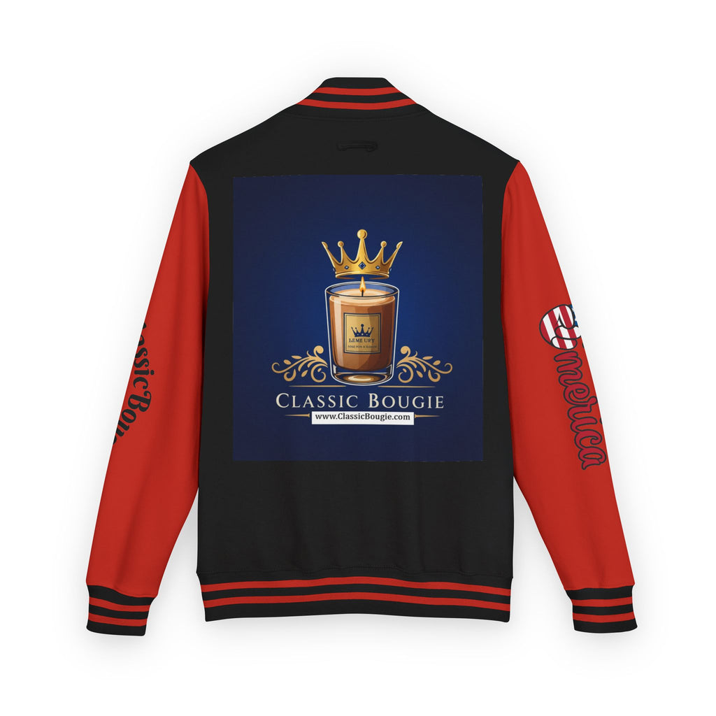 Classic Bougie Unisex Heavyweight Letterman Jacket - Vintage Style, Casual Wear, Trendy Outerwear, College Spirit, Gift for Him/Her