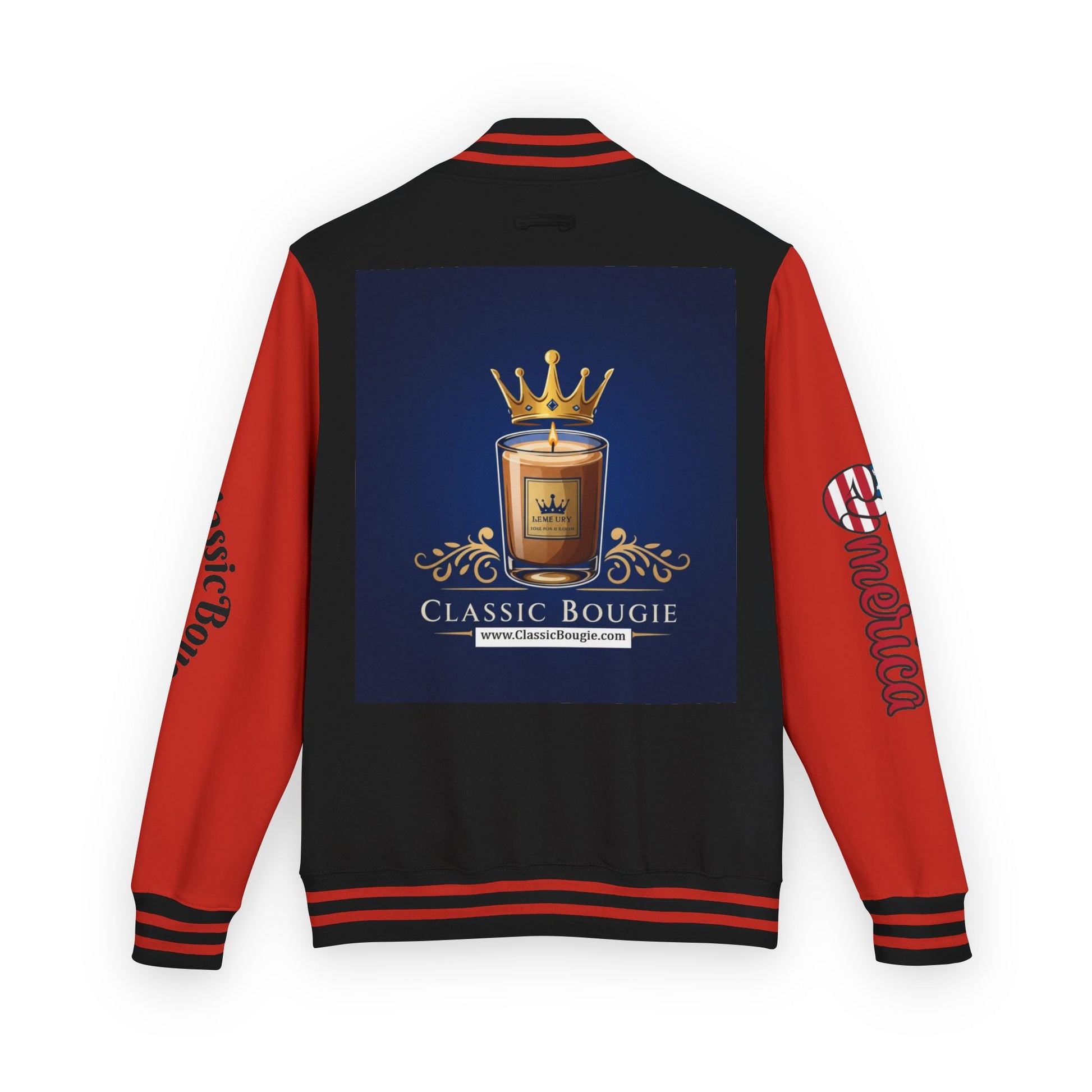 Classic Bougie Unisex Heavyweight Letterman Jacket - Vintage Style, Casual Wear, Trendy Outerwear, College Spirit, Gift for Him/Her