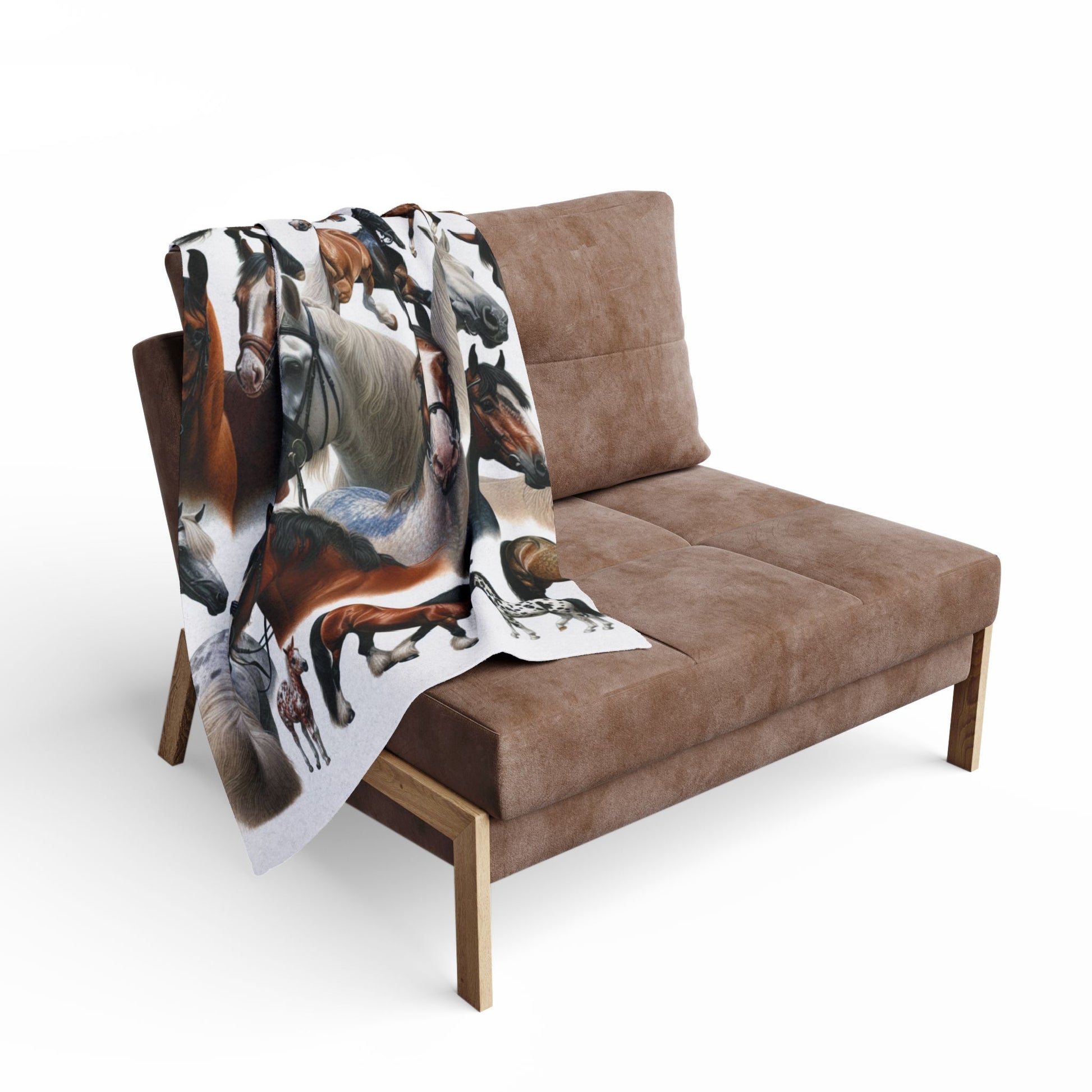 Cozy Horse Art Fleece Blanket | Equine Decor, Gift for Horse Lovers, Animal Lovers, Home Comfort, Kids Room