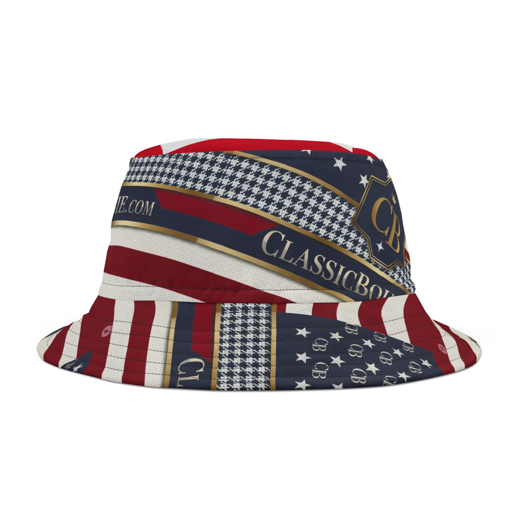 Patriotic Bucket Hat, Summer Accessory, Festival Hat, Holiday Gift, Stylish Sun Protection