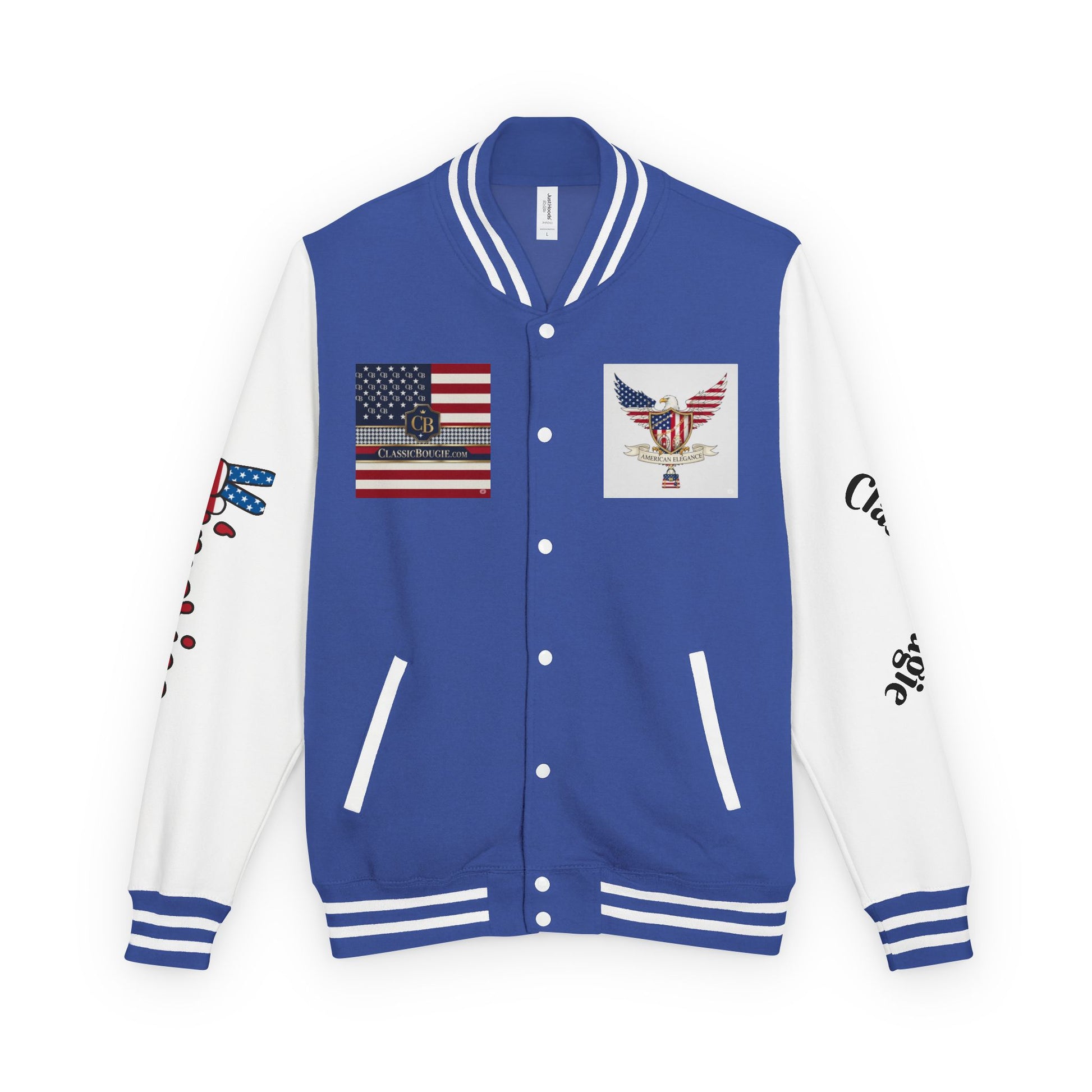 Classic Bougie Unisex Heavyweight Letterman Jacket - Vintage Style, Casual Wear, Trendy Outerwear, College Spirit, Gift for Him/Her