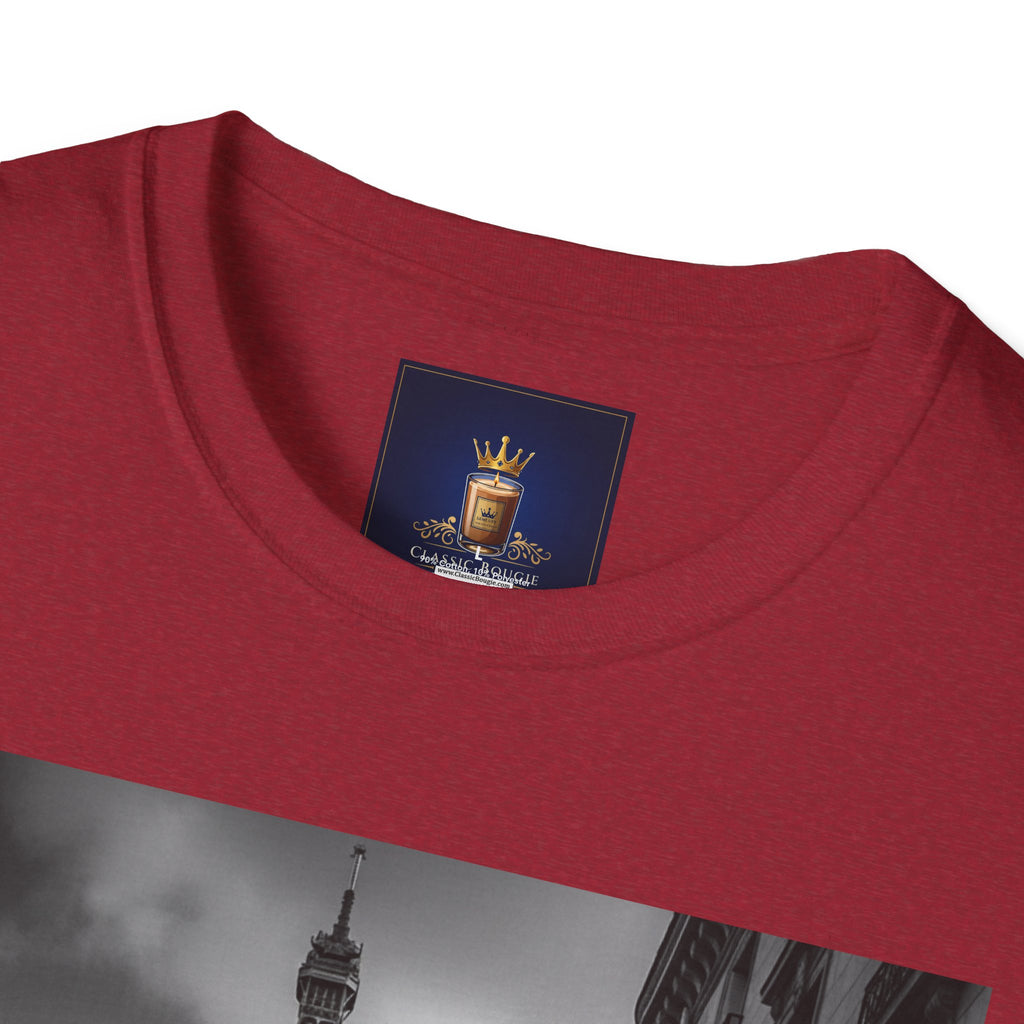 Eiffel Tower Unisex Softstyle T-Shirt, Fashion Tee for Travelers, Parisian Vibe, Great for Gifts, Casual Wear, Holiday Apparel