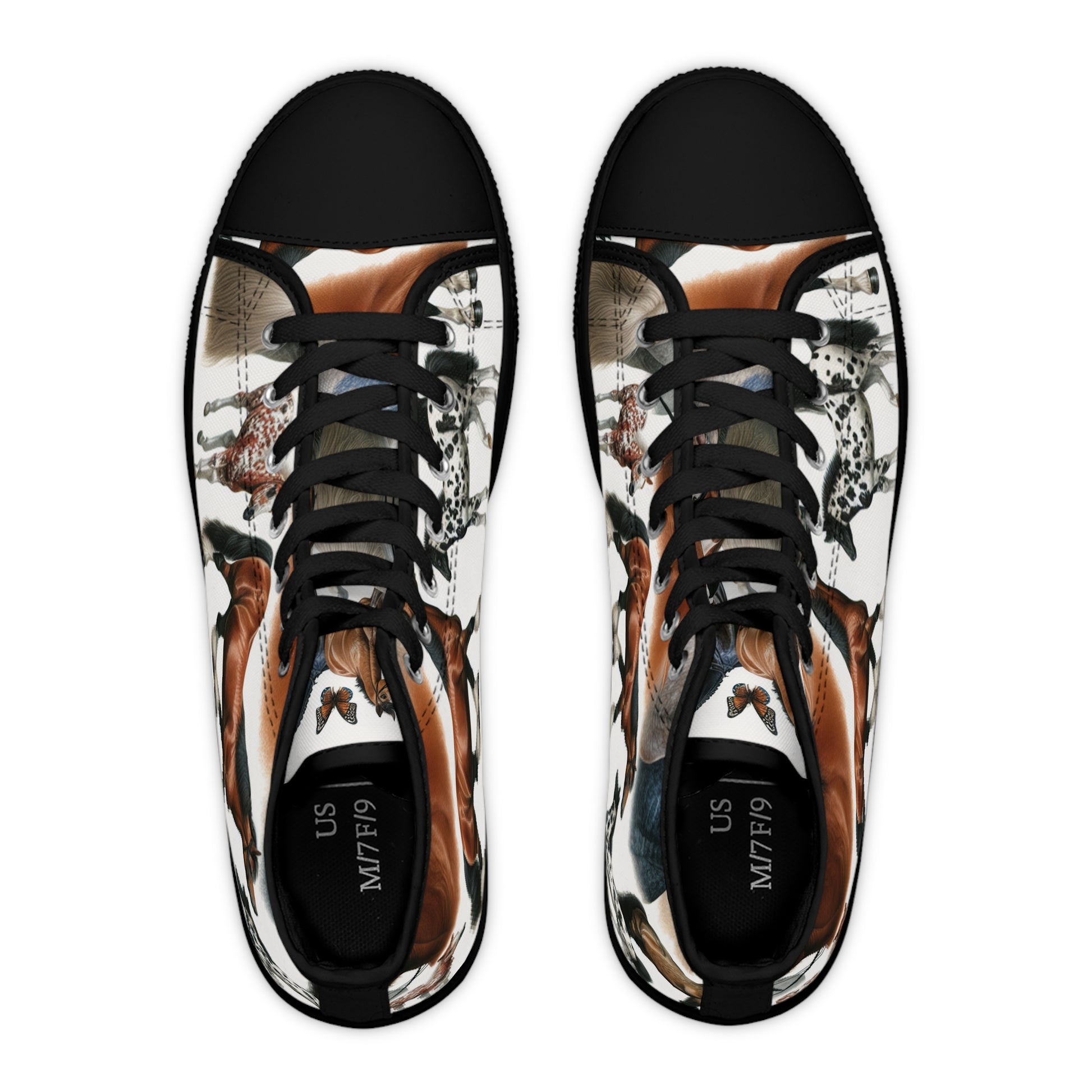 Equestrian High Top Sneakers for Horse Lovers, Unique Animal Art Shoes, Fashionable Footwear for Equestrians, Perfect Gift for Horse [...]