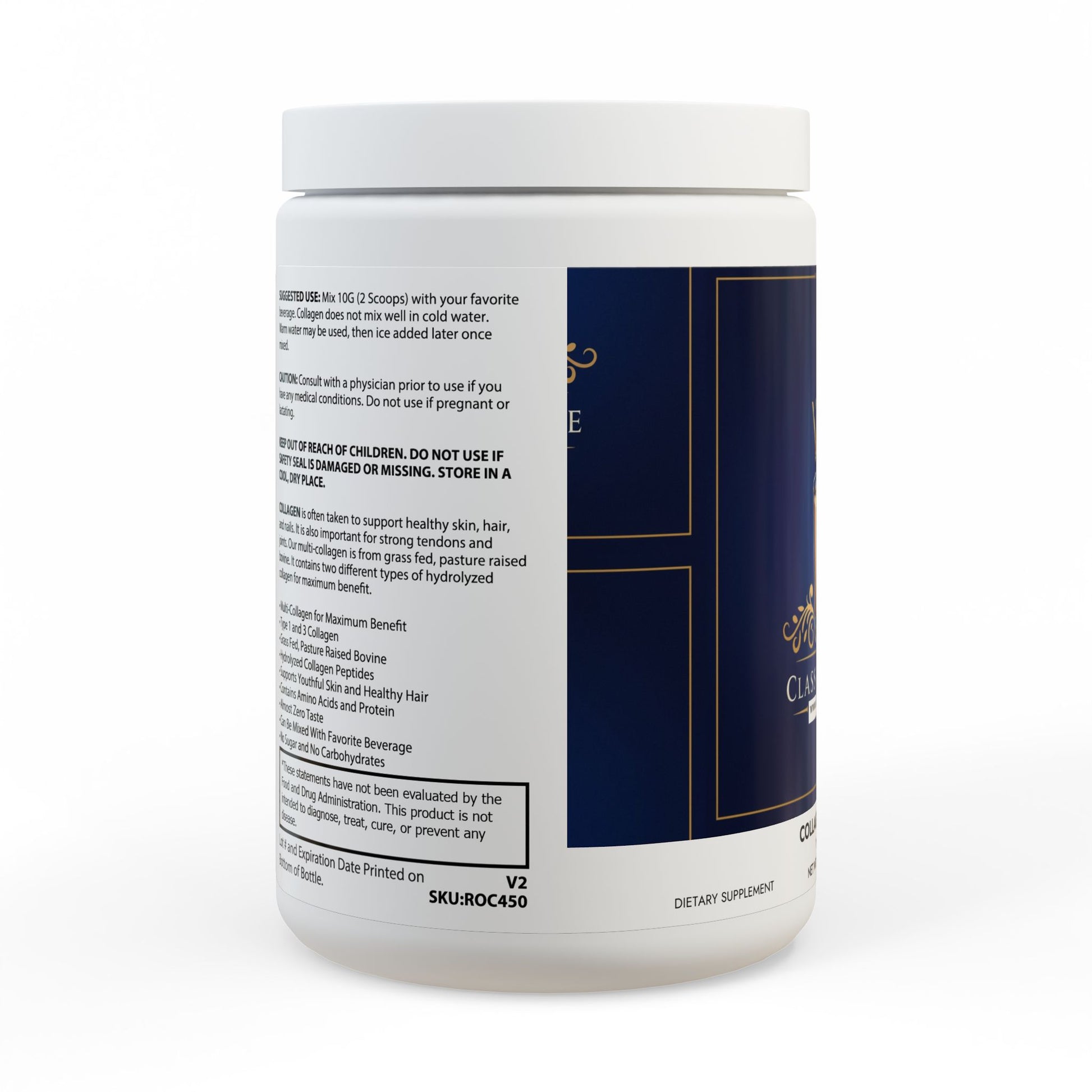 Collagen Peptides Type I & III Supplement (350g, 12.3oz)