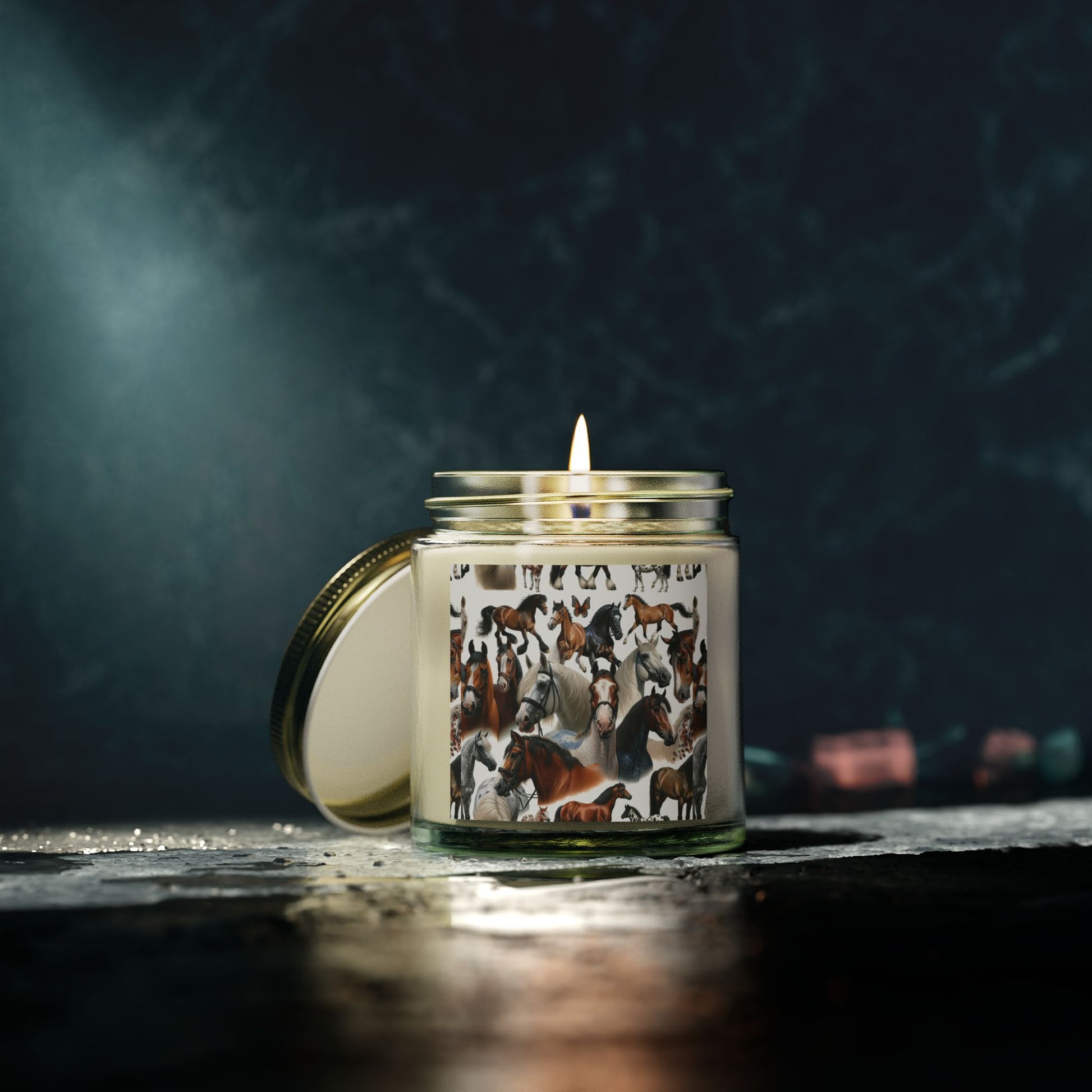 Scented Candles with Horse Design, Cozy Home Decor, Gift for Horse Lovers, Farmhouse Candle, Aromatherapy Candle
