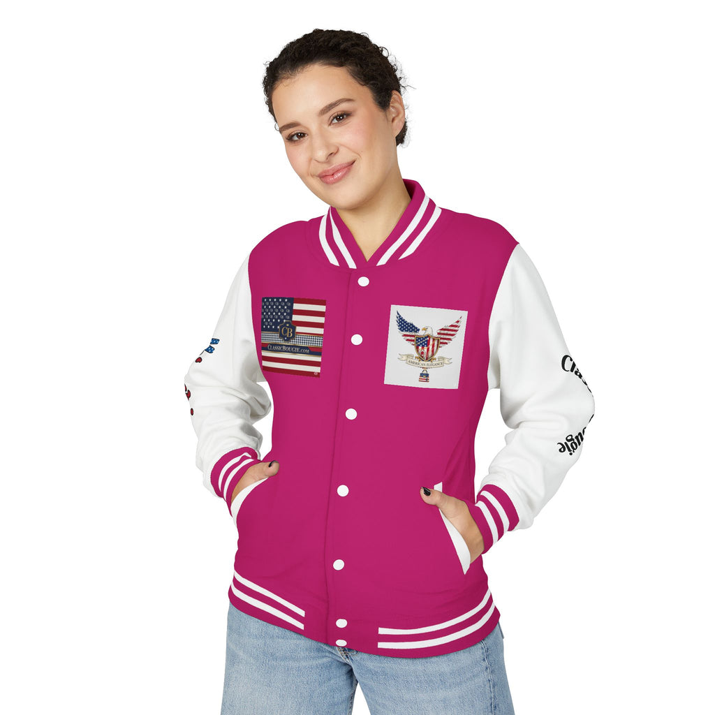 Classic Bougie Unisex Heavyweight Letterman Jacket - Vintage Style, Casual Wear, Trendy Outerwear, College Spirit, Gift for Him/Her