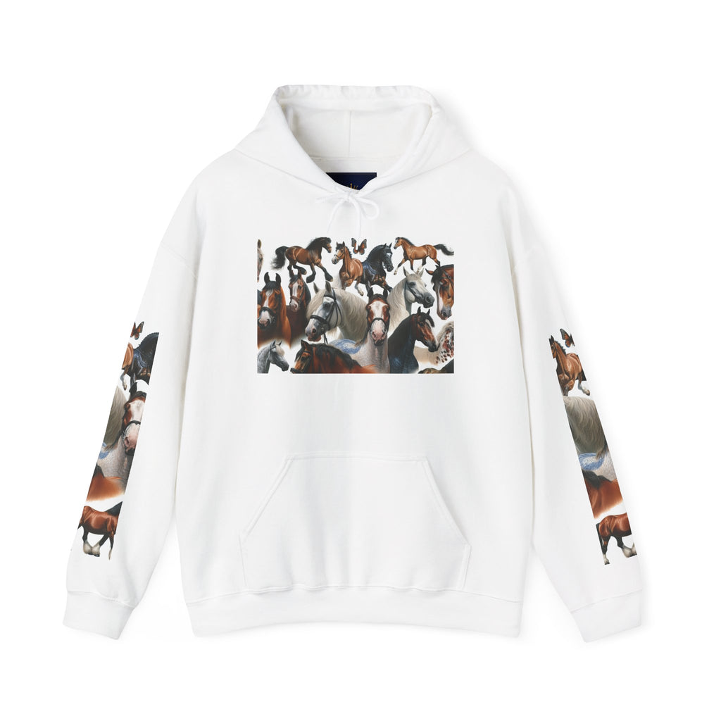 Horse Lover's Unisex Heavy Blend Hoodie, Cozy Equine Sweatshirt for Equestrians, Gifts for Horse Enthusiasts, Ideal for Animal Lovers
