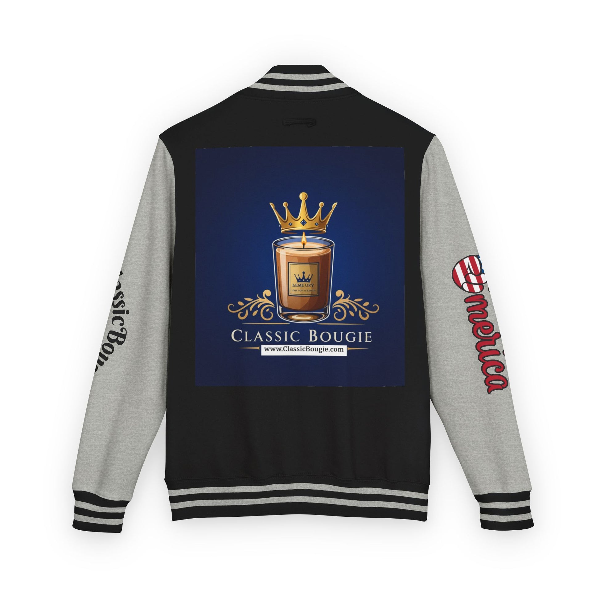 Classic Bougie Unisex Heavyweight Letterman Jacket - Vintage Style, Casual Wear, Trendy Outerwear, College Spirit, Gift for Him/Her