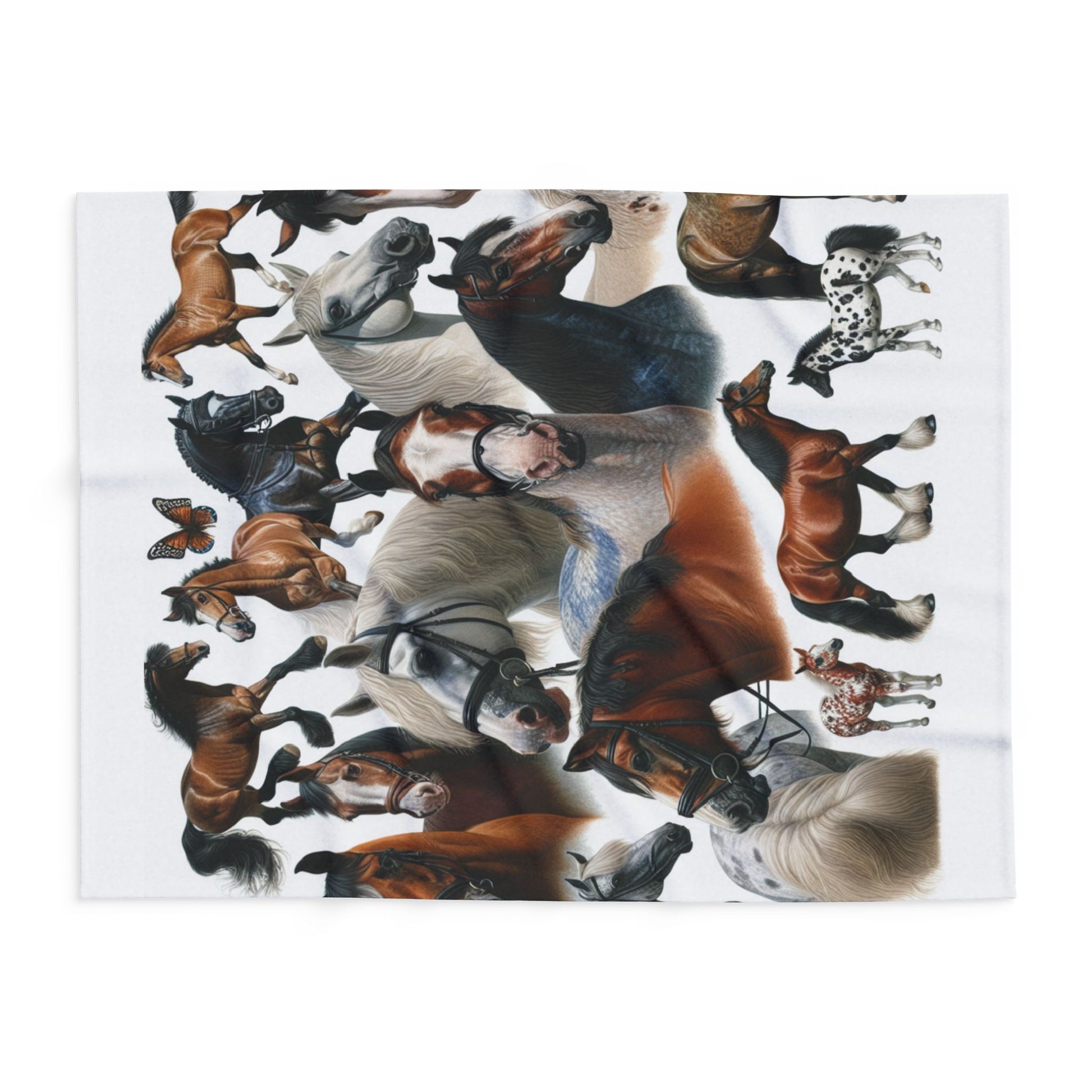 Cozy Horse Art Fleece Blanket | Equine Decor, Gift for Horse Lovers, Animal Lovers, Home Comfort, Kids Room