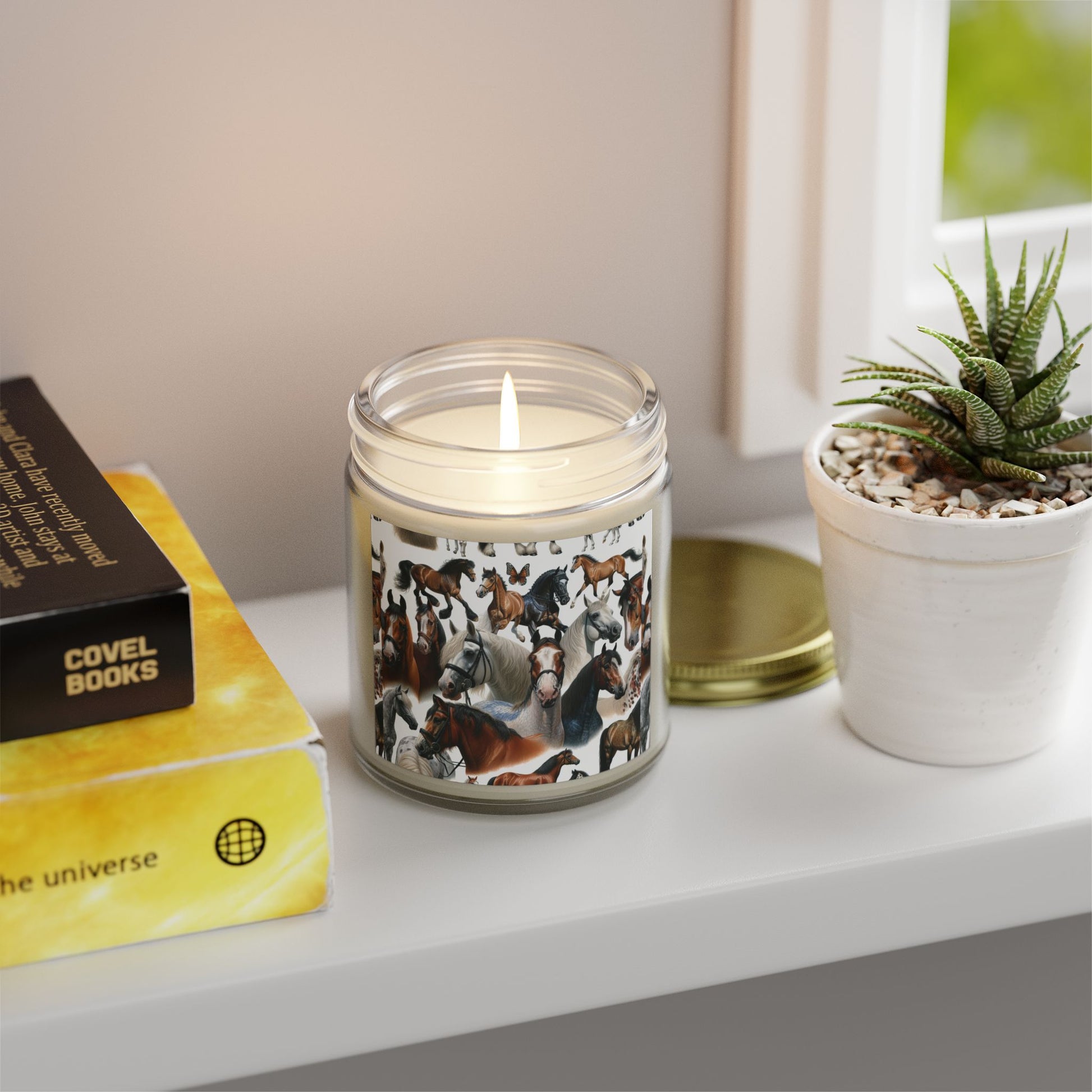 Scented Candles with Horse Design, Cozy Home Decor, Gift for Horse Lovers, Farmhouse Candle, Aromatherapy Candle