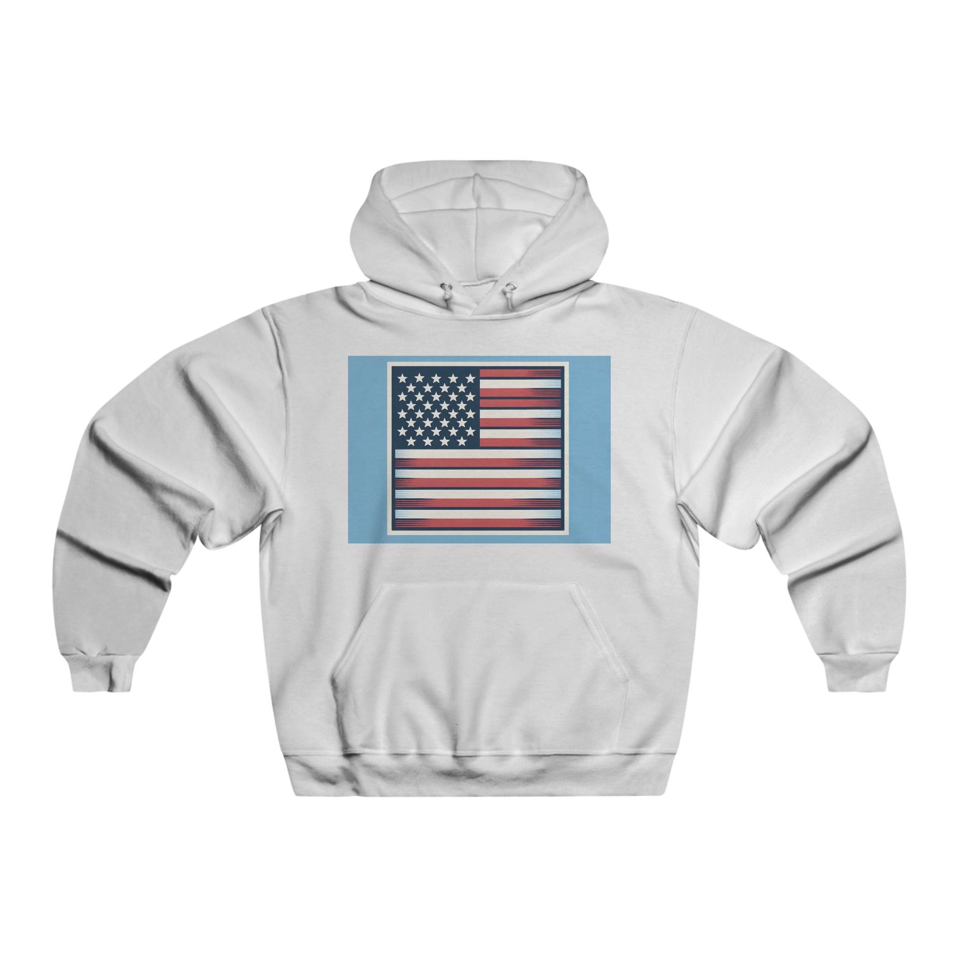 Men's Hoodie with American Flag & Classic Bougie Design, Cozy Sweatshirt, Gift for Him, Casual Wear, Stylish Hooded Sweater
