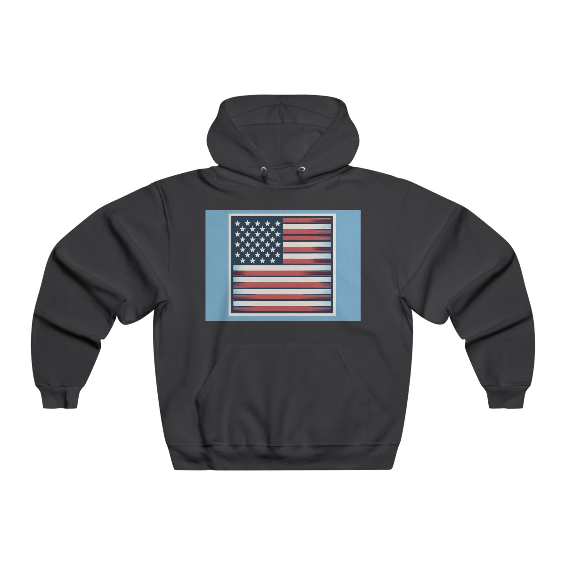 Men's Hoodie with American Flag & Classic Bougie Design, Cozy Sweatshirt, Gift for Him, Casual Wear, Stylish Hooded Sweater