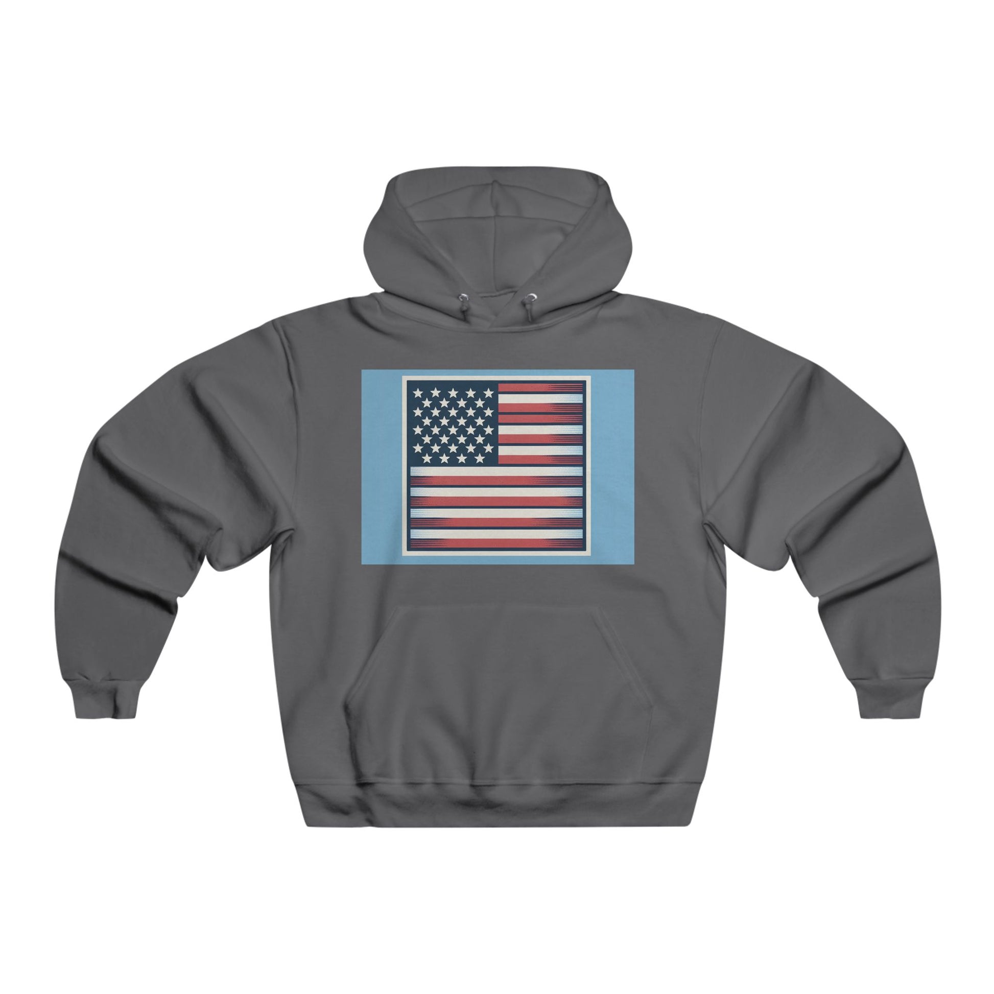 Men's Hoodie with American Flag & Classic Bougie Design, Cozy Sweatshirt, Gift for Him, Casual Wear, Stylish Hooded Sweater