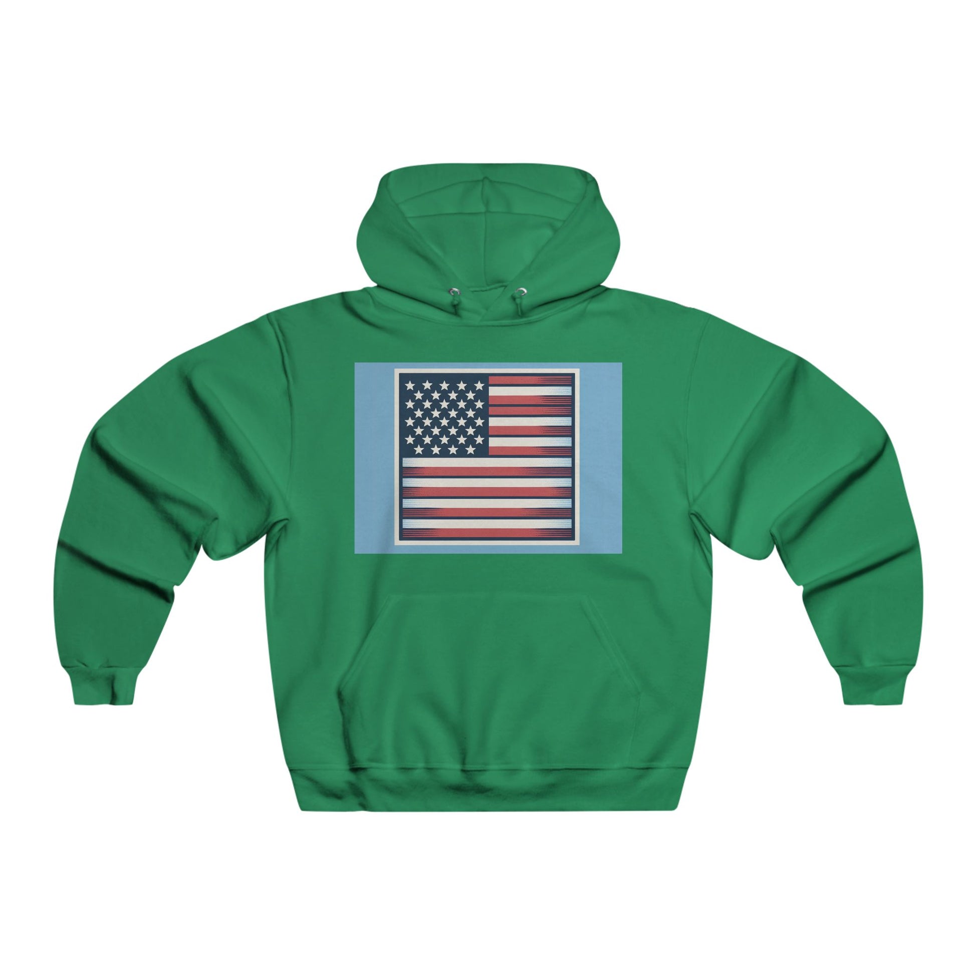 Men's Hoodie with American Flag & Classic Bougie Design, Cozy Sweatshirt, Gift for Him, Casual Wear, Stylish Hooded Sweater