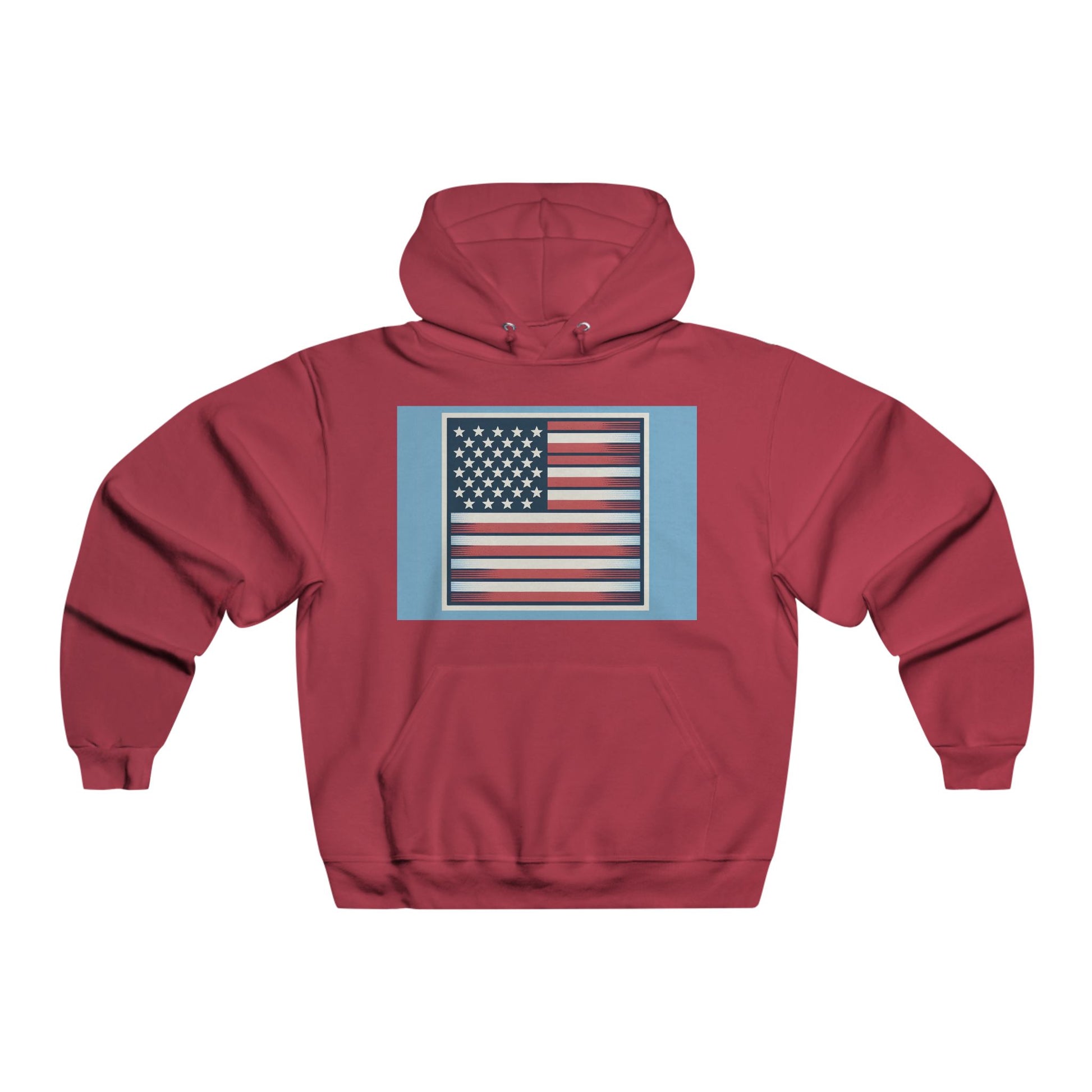 Men's Hoodie with American Flag & Classic Bougie Design, Cozy Sweatshirt, Gift for Him, Casual Wear, Stylish Hooded Sweater