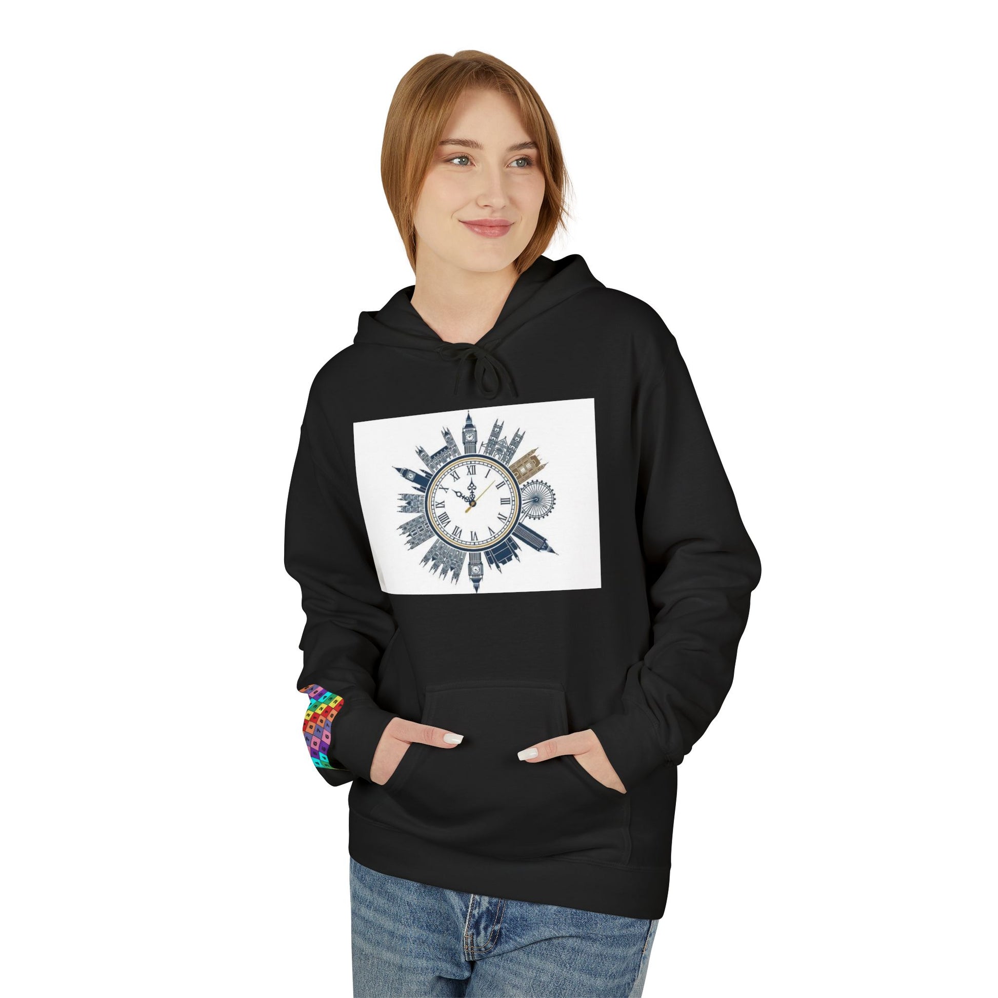 Urban Vibes Fleece Hoodie - Cozy Streetwear, Gift for Him/Her, Casual Layer, Unique Design, Perfect for Fall/Winter, Heritage Style