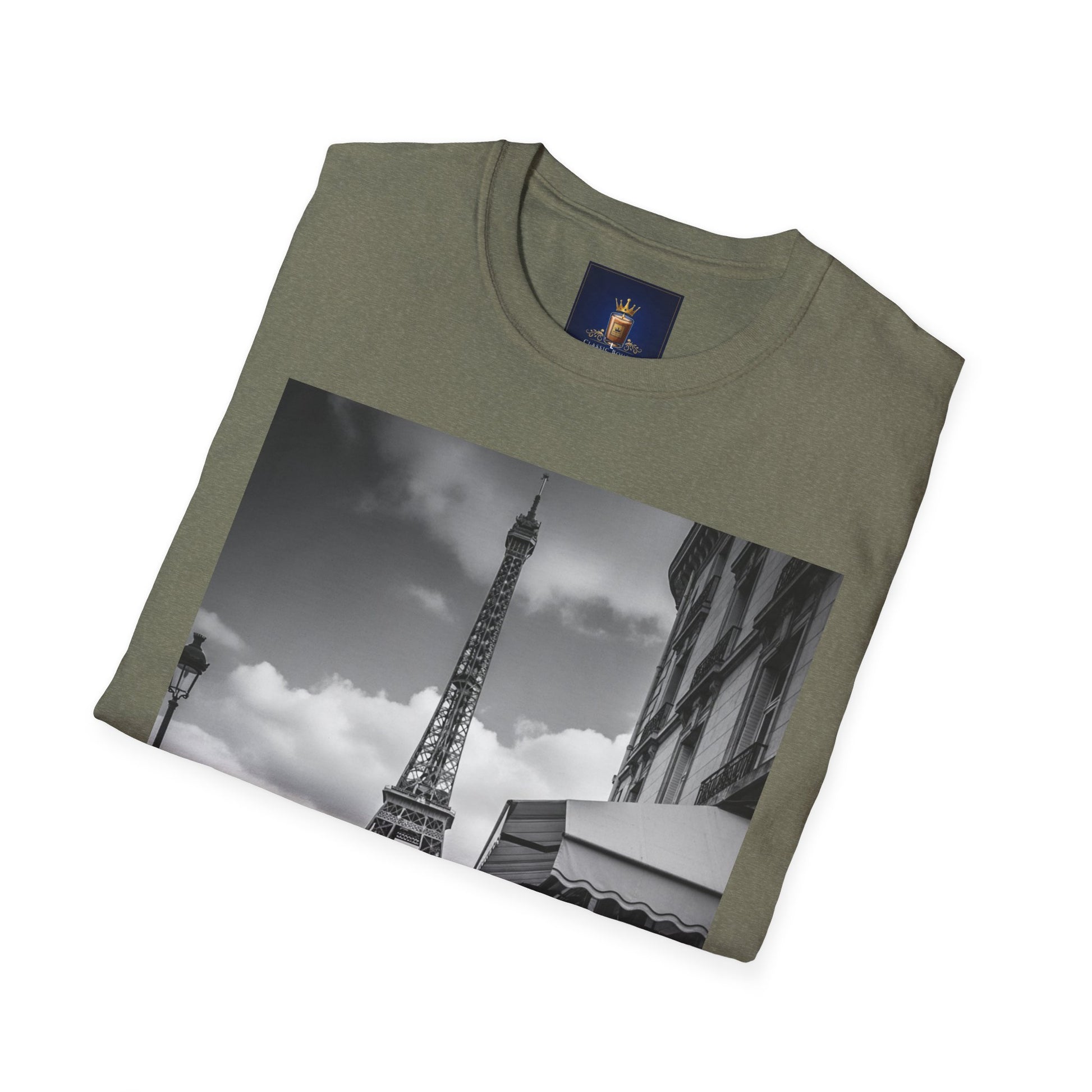 Eiffel Tower Unisex Softstyle T-Shirt, Fashion Tee for Travelers, Parisian Vibe, Great for Gifts, Casual Wear, Holiday Apparel