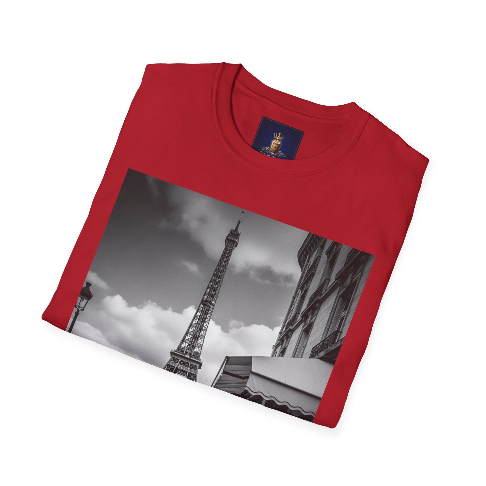 Eiffel Tower Unisex Softstyle T-Shirt, Fashion Tee for Travelers, Parisian Vibe, Great for Gifts, Casual Wear, Holiday Apparel