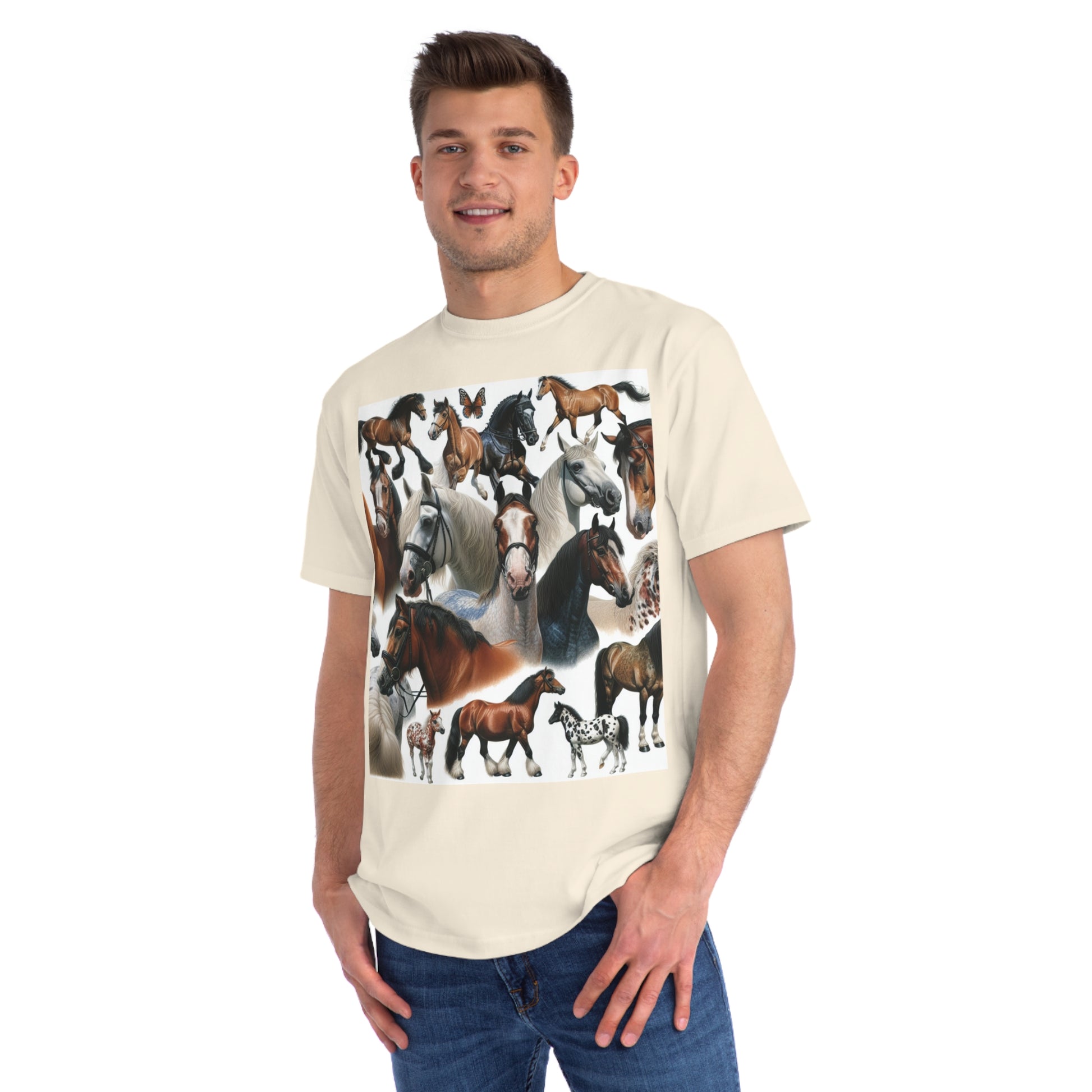 Organic Horse Lover T-Shirt | Gift for Equestrian Enthusiasts, Farm Apparel, Animal Art Tee, Nature Lover Gift, Casual Wear