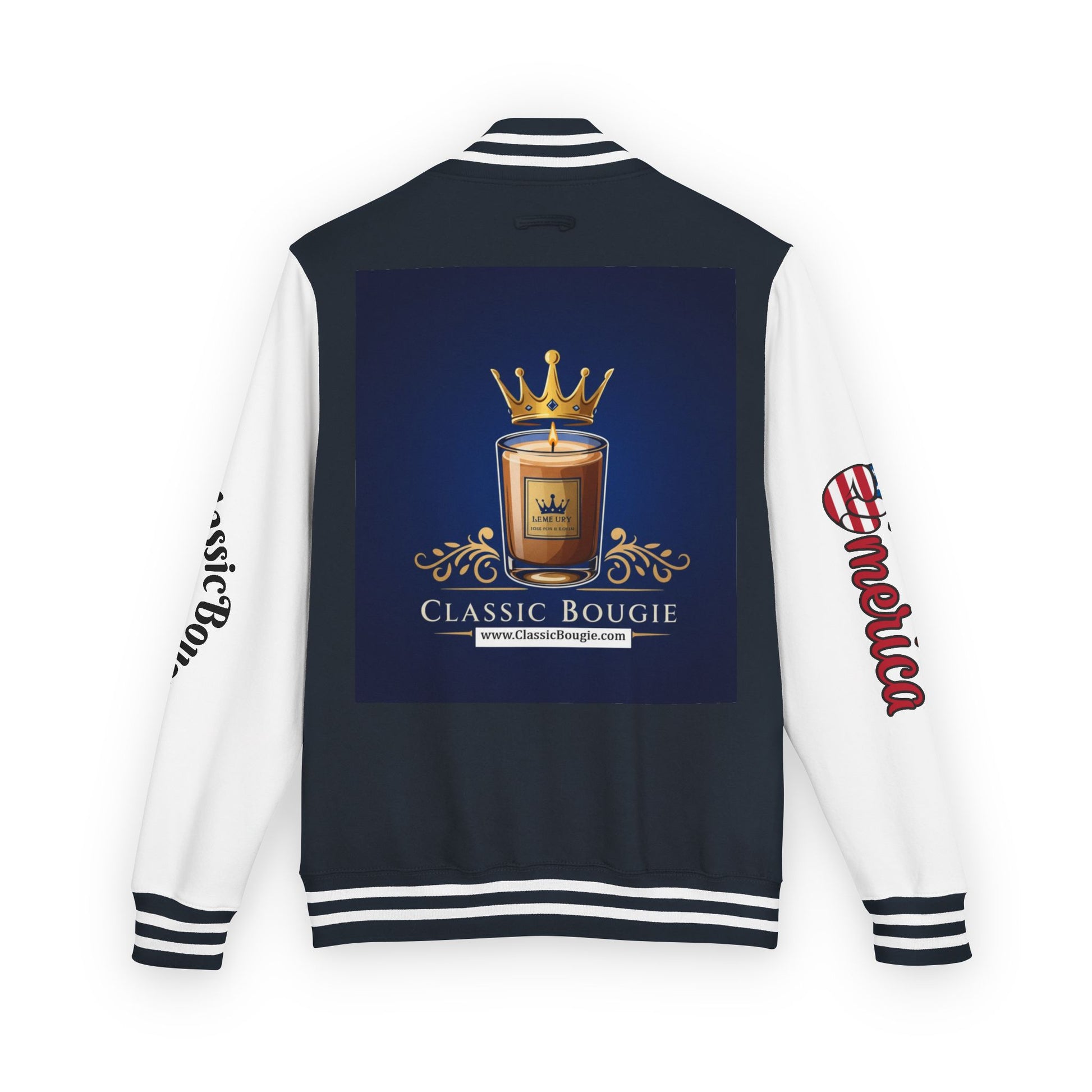 Classic Bougie Unisex Heavyweight Letterman Jacket - Vintage Style, Casual Wear, Trendy Outerwear, College Spirit, Gift for Him/Her