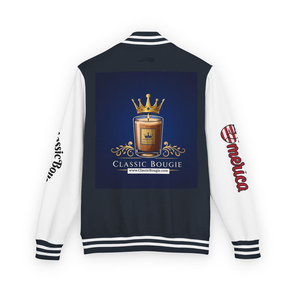 Classic Bougie Unisex Heavyweight Letterman Jacket - Vintage Style, Casual Wear, Trendy Outerwear, College Spirit, Gift for Him/Her