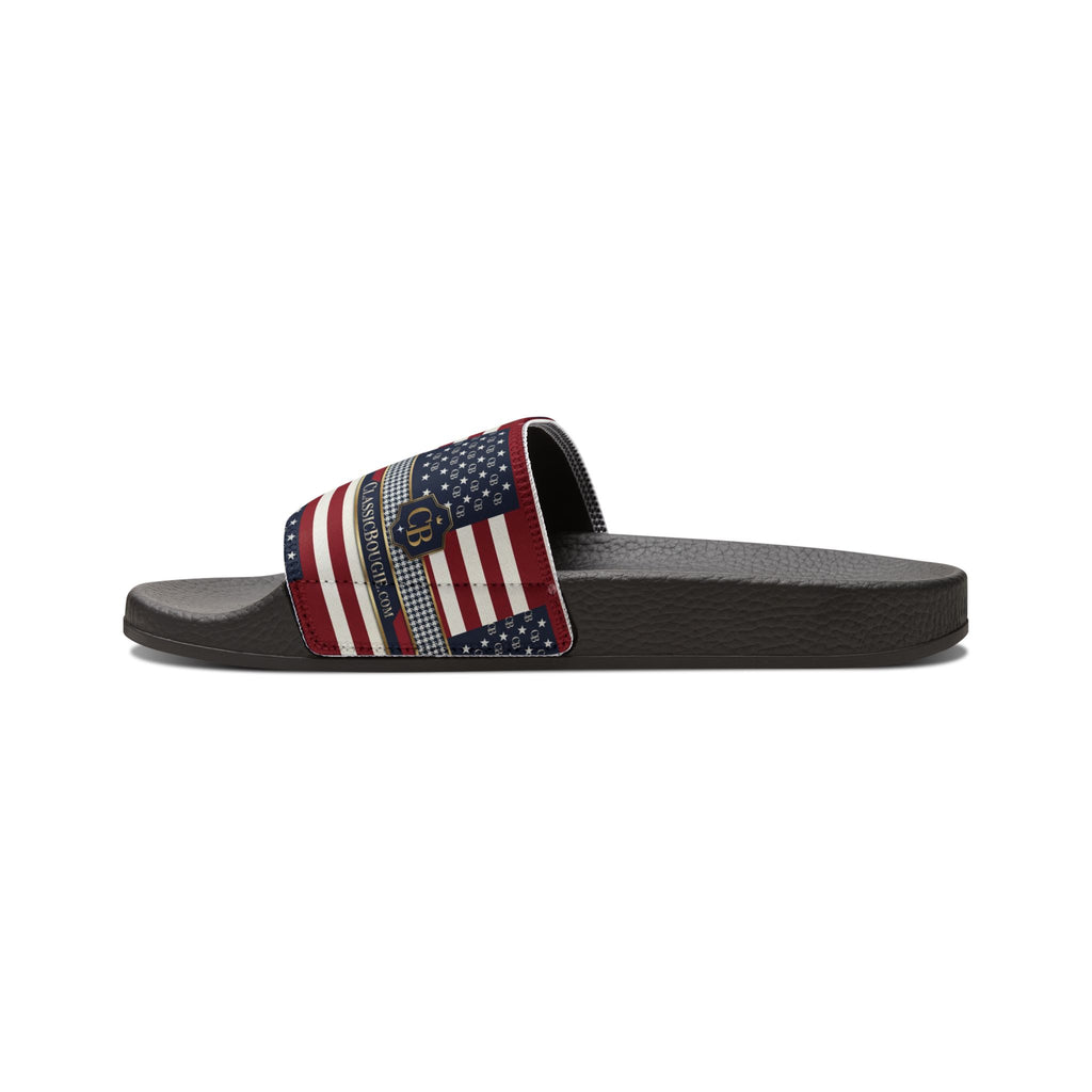 Patriotic Men's Sandals | Casual Footwear for Summer, Beach, BBQs, 4th of July Celebrations, Comfortable and Stylish