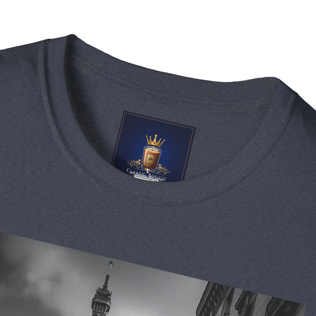 Eiffel Tower Unisex Softstyle T-Shirt, Fashion Tee for Travelers, Parisian Vibe, Great for Gifts, Casual Wear, Holiday Apparel
