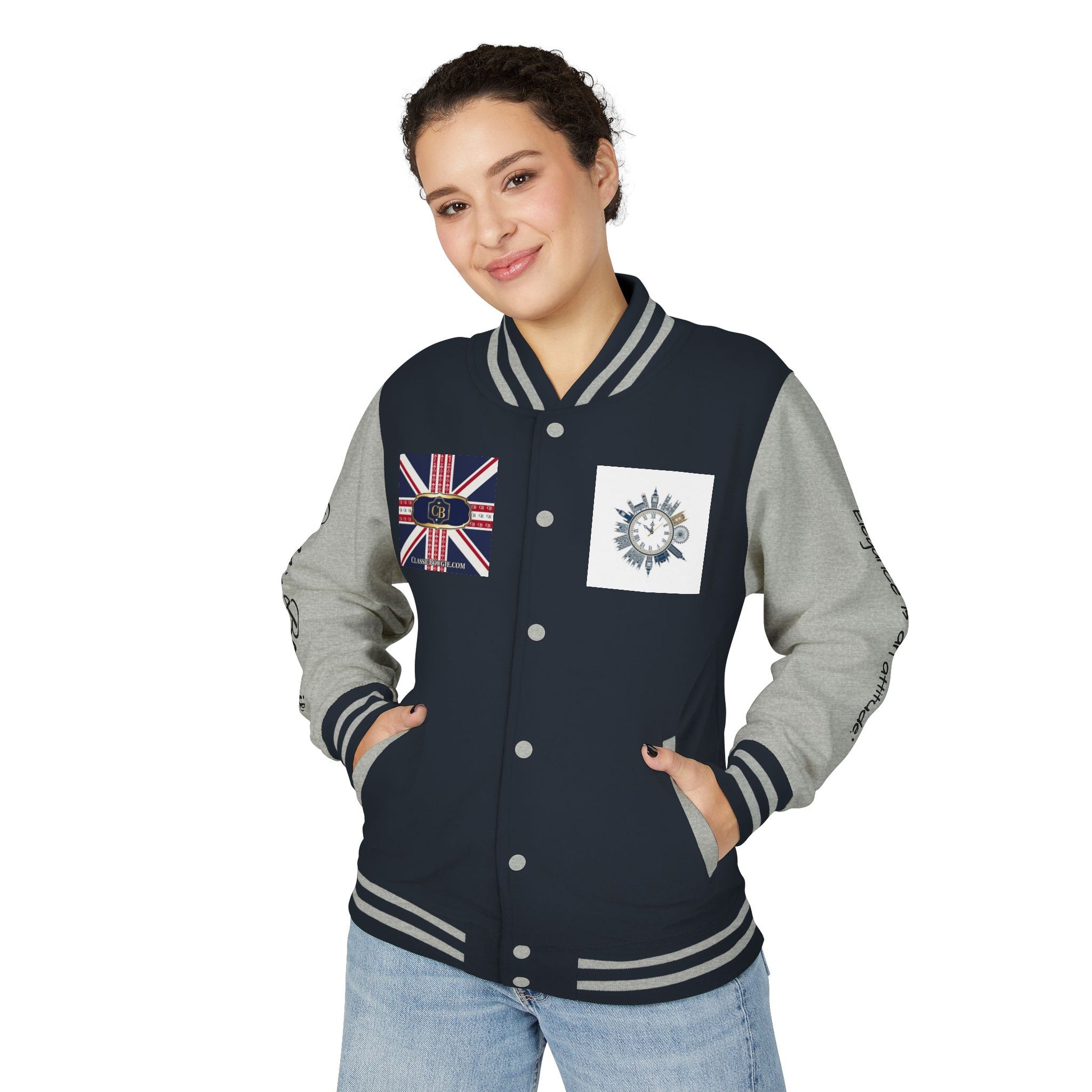 Classic British Eagle Letterman Jacket, Vintage Style, Unisex Outerwear, Statement Piece, Sports Wear, Casual Fashion