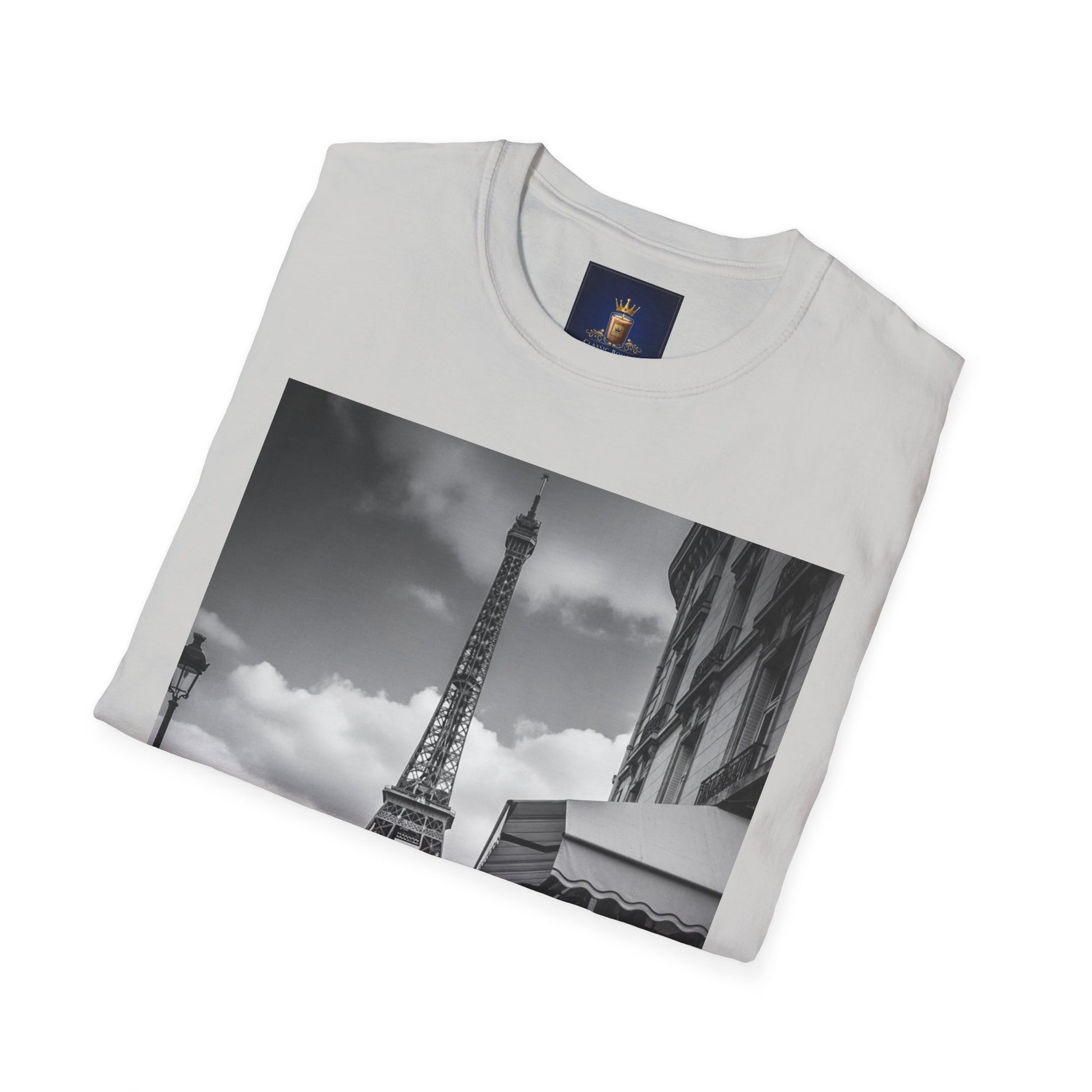 Eiffel Tower Unisex Softstyle T-Shirt, Fashion Tee for Travelers, Parisian Vibe, Great for Gifts, Casual Wear, Holiday Apparel