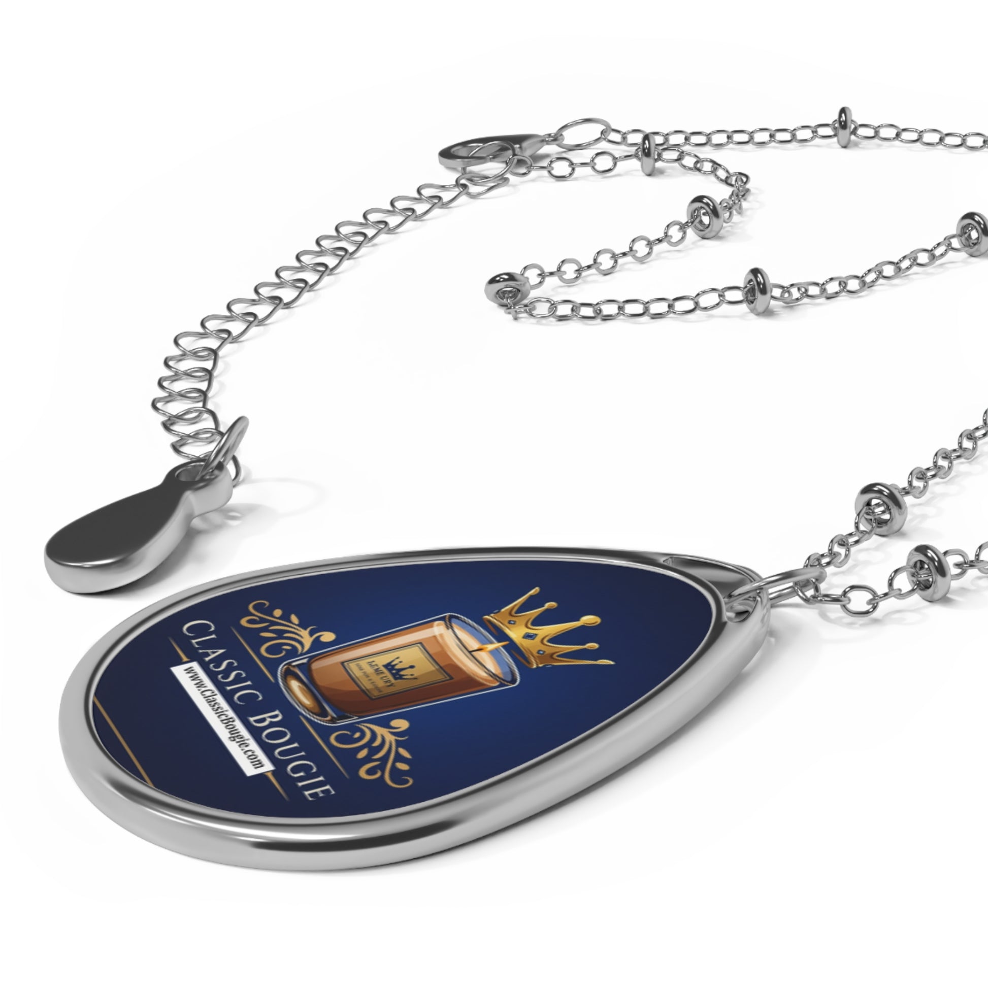 Elegant Oval Necklace, Personalized Jewelry Gift, Customizable Pendant, Unique Statement Necklace, Classic Bougie Style