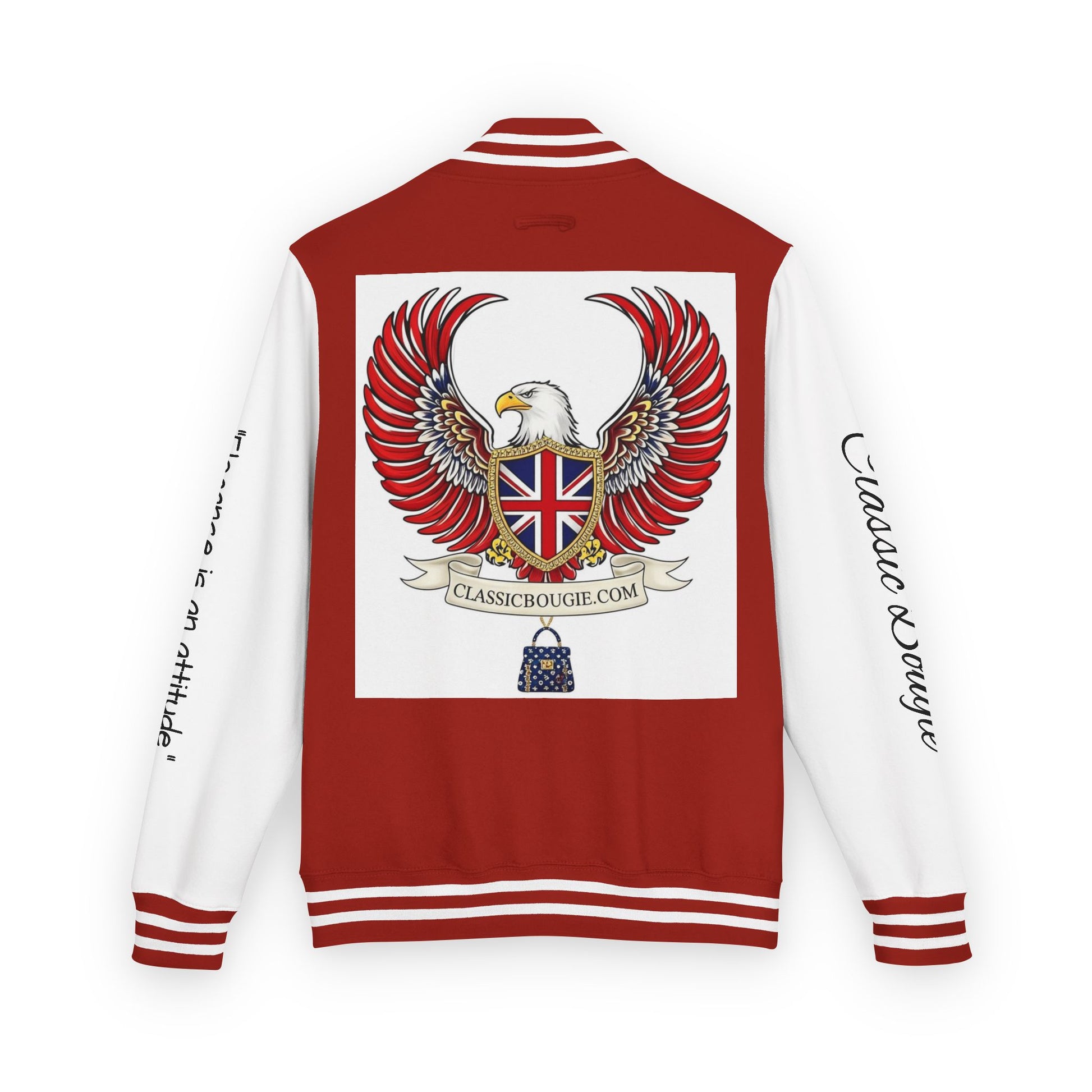Classic British Eagle Letterman Jacket, Vintage Style, Unisex Outerwear, Statement Piece, Sports Wear, Casual Fashion