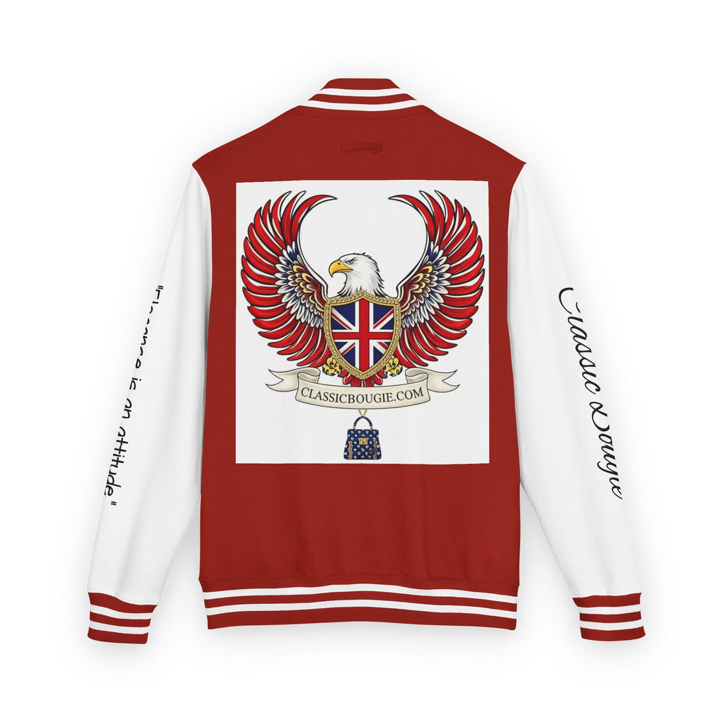 Classic British Eagle Letterman Jacket, Vintage Style, Unisex Outerwear, Statement Piece, Sports Wear, Casual Fashion