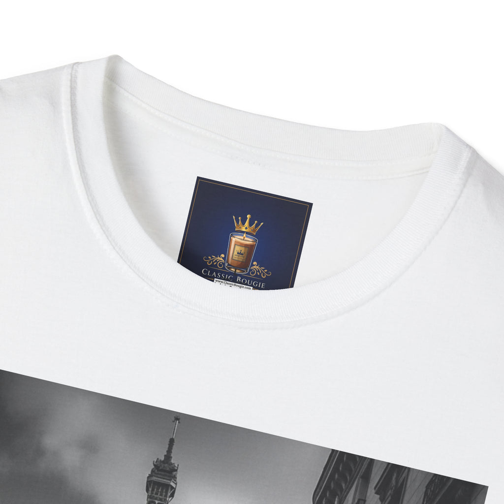 Eiffel Tower Unisex Softstyle T-Shirt, Fashion Tee for Travelers, Parisian Vibe, Great for Gifts, Casual Wear, Holiday Apparel