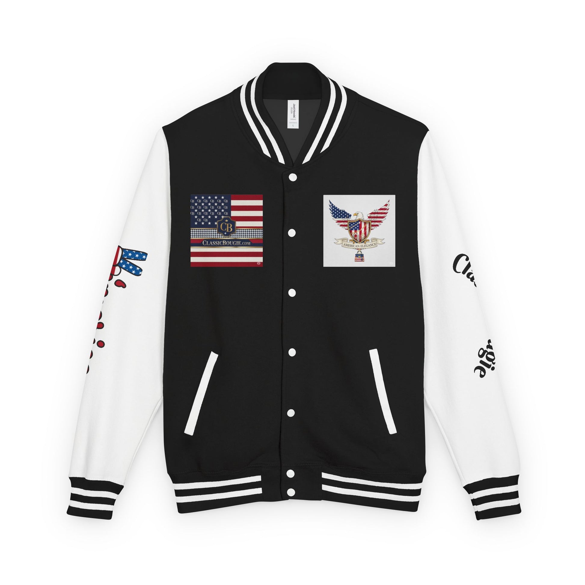 Classic Bougie Unisex Heavyweight Letterman Jacket - Vintage Style, Casual Wear, Trendy Outerwear, College Spirit, Gift for Him/Her