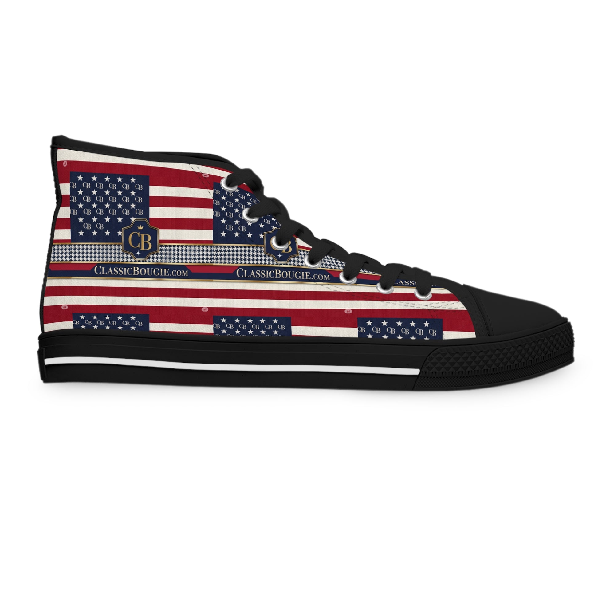 Patriotic High Top Sneakers, Trendy Women's Shoes for Celebrations, Independence Day Footwear, Stylish Sneakers for Everyday Wear, [...]