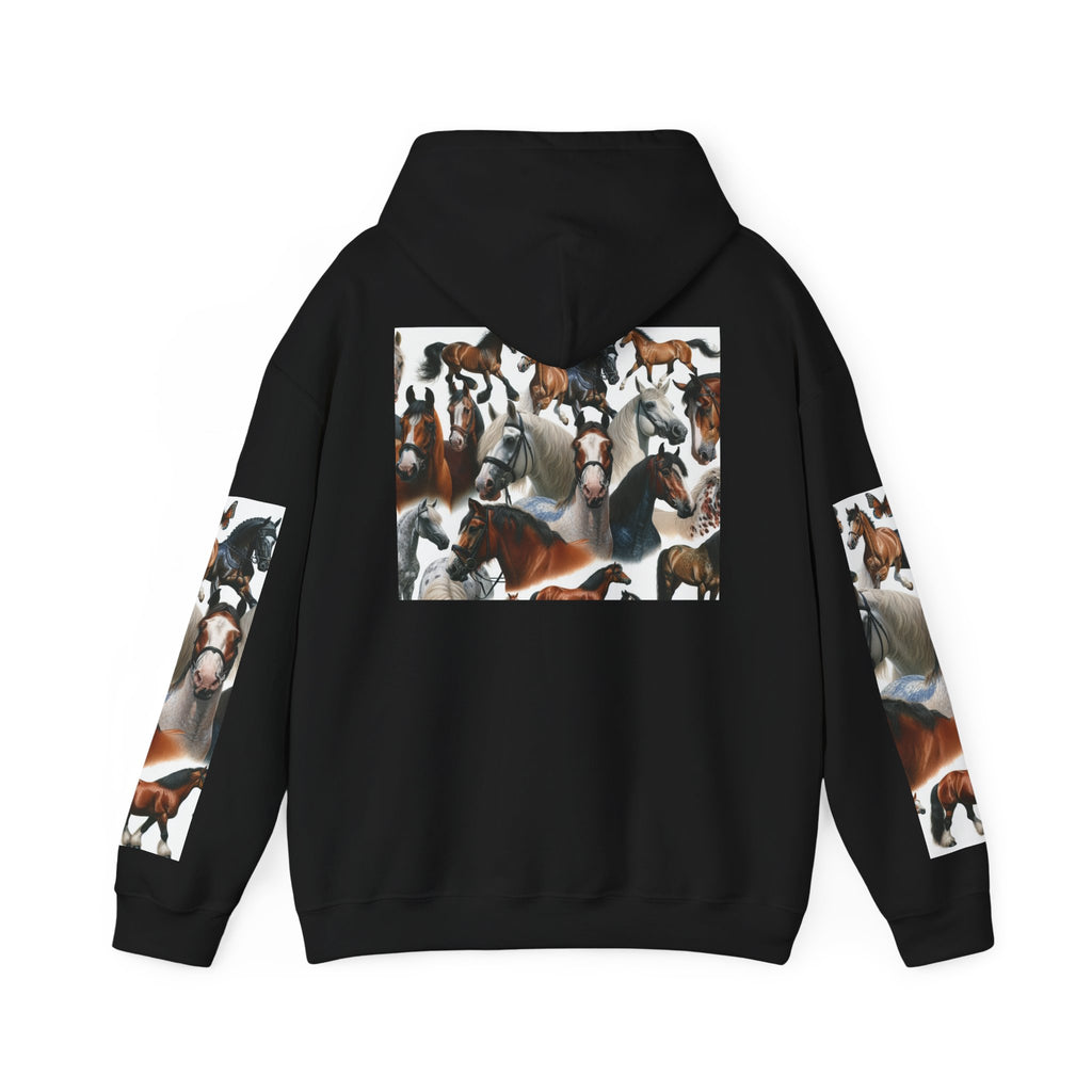Horse Lover's Unisex Heavy Blend Hoodie, Cozy Equine Sweatshirt for Equestrians, Gifts for Horse Enthusiasts, Ideal for Animal Lovers