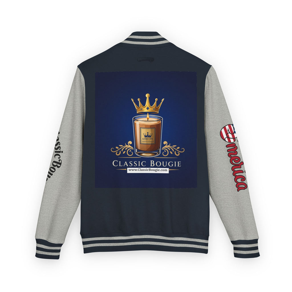 Classic Bougie Unisex Heavyweight Letterman Jacket - Vintage Style, Casual Wear, Trendy Outerwear, College Spirit, Gift for Him/Her