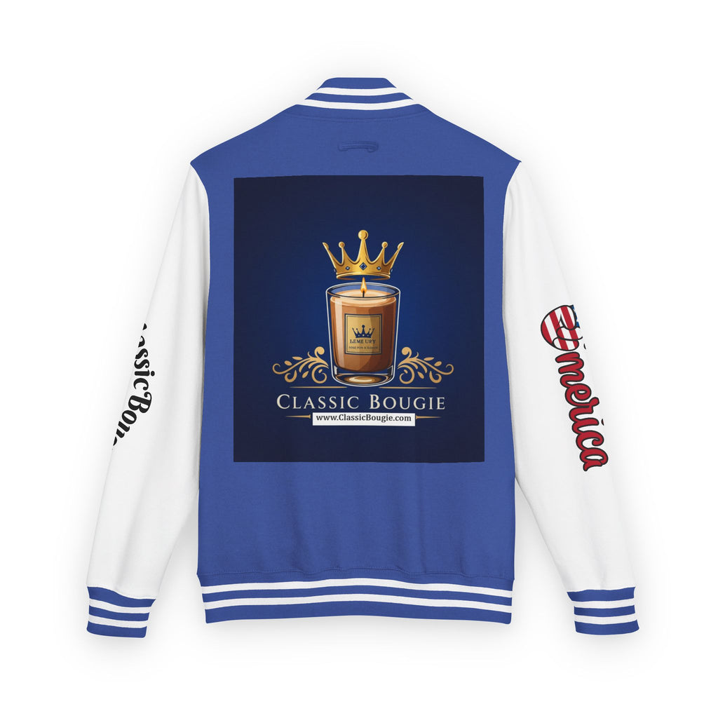 Classic Bougie Unisex Heavyweight Letterman Jacket - Vintage Style, Casual Wear, Trendy Outerwear, College Spirit, Gift for Him/Her