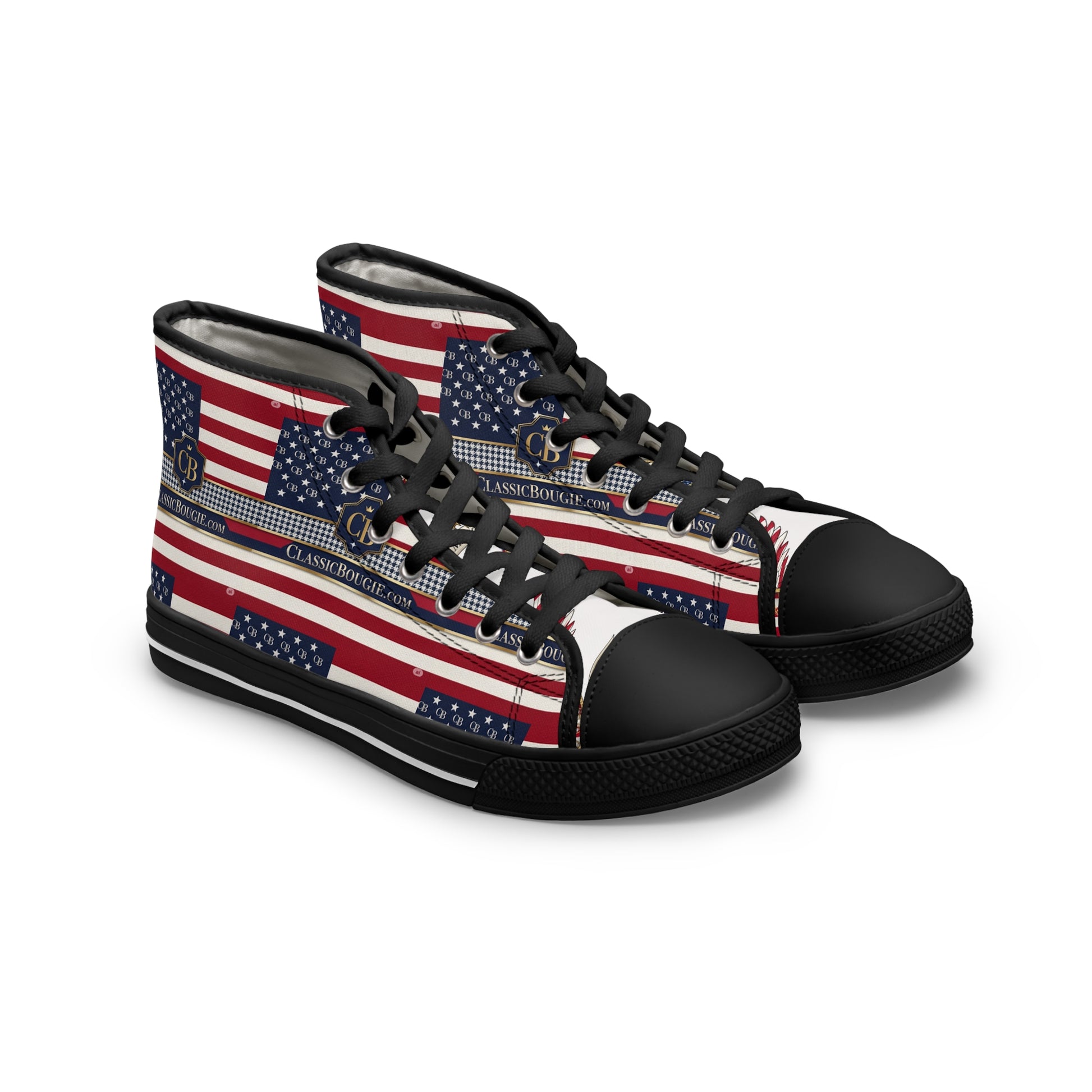 Patriotic High Top Sneakers, Trendy Women's Shoes for Celebrations, Independence Day Footwear, Stylish Sneakers for Everyday Wear, [...]